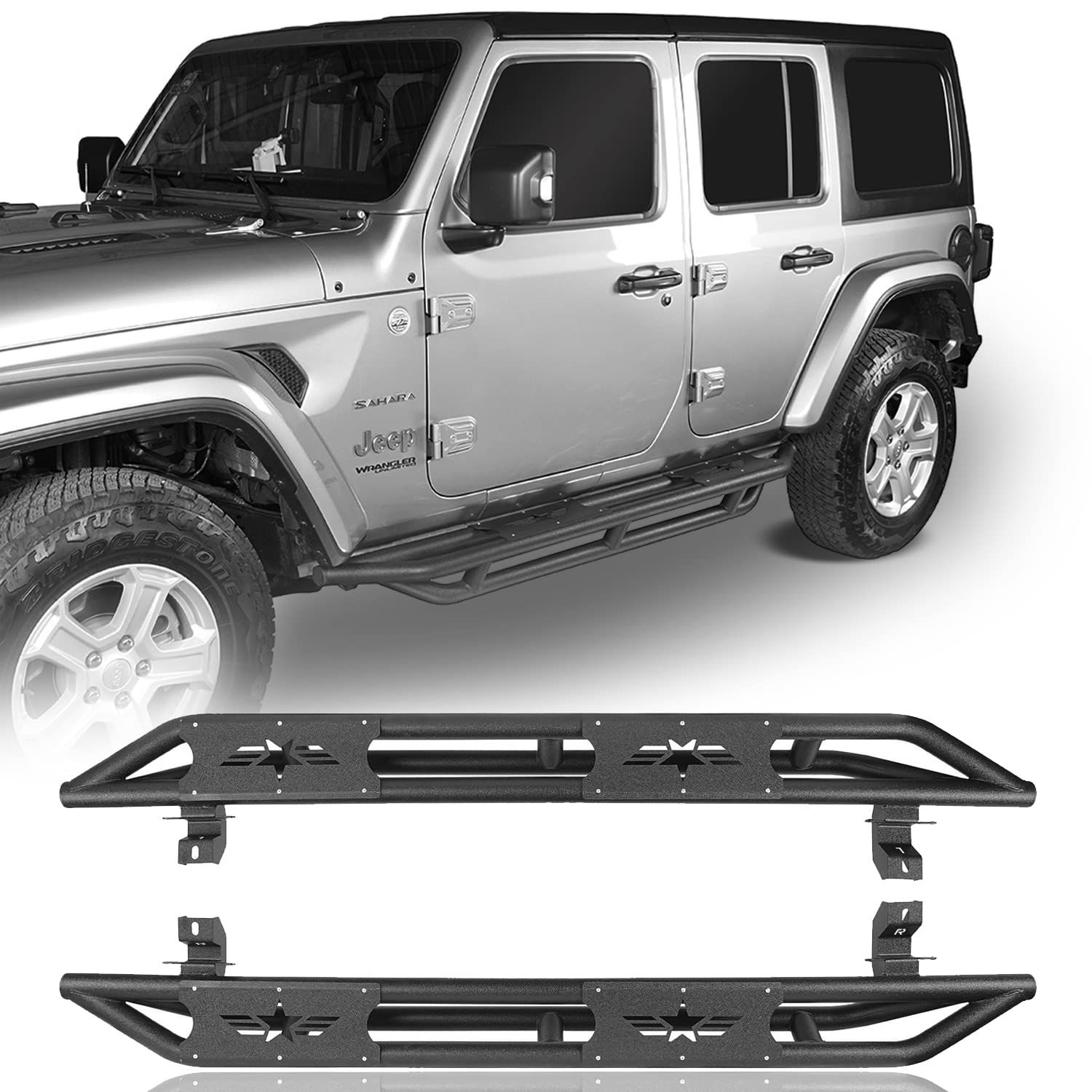 Wallpaper #4664c Mopar Factory Sahara Side Steps for 18 Up Jeep Wrangler Jl Unlimited