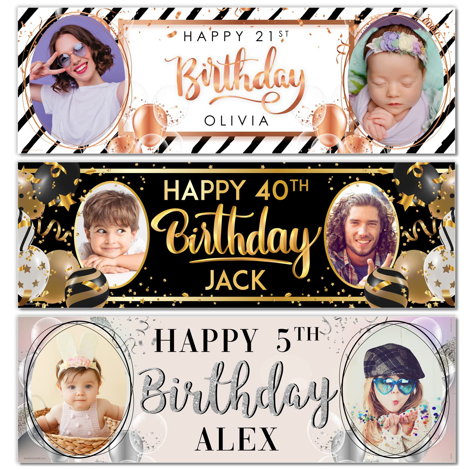 Wallpaper #PDHeNZMB5zzyi_yYylio164 Buy 1 X 6ft Large Banner Personalised Photo Happy Birthday Banner