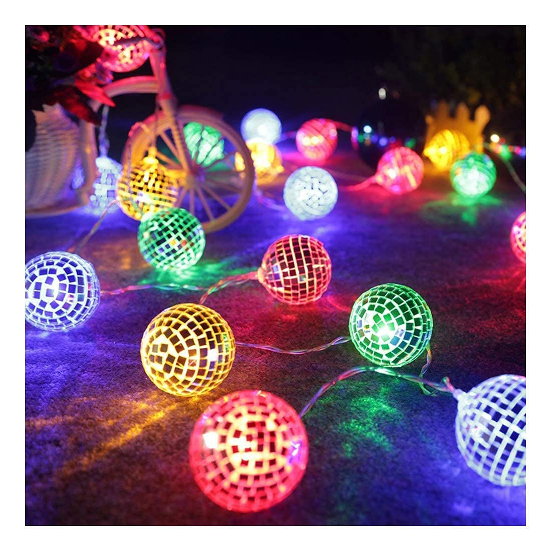 Wallpaper #32gqF5MBSpphPi3-sA2h232 Acelist 20 LED Disco Ball Mirror LED Party String Light Christmas