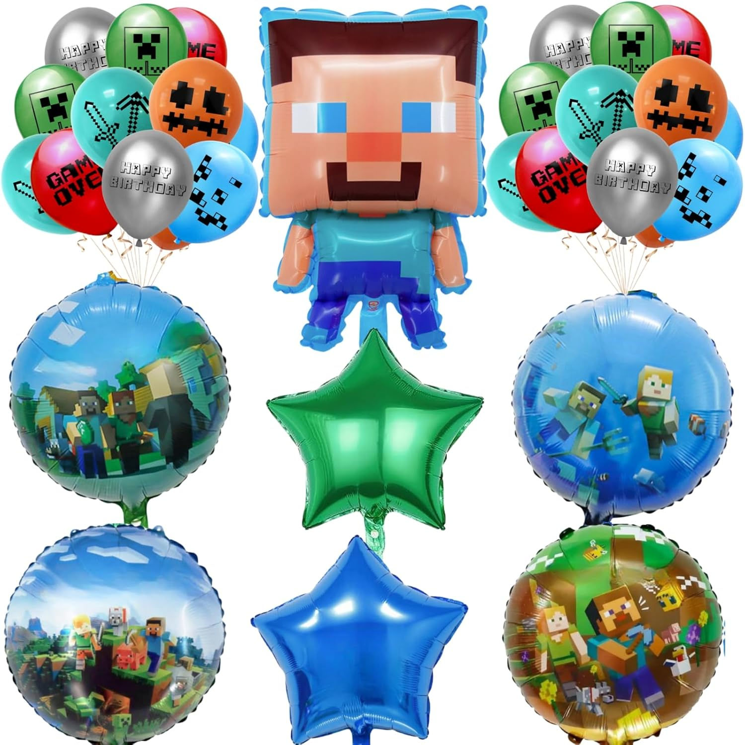 Wallpaper #a0D6MJMBJhL2WPbaiMSr343 Amazoncom Pixel Balloons 7 Pixel Theme Foil Balloons and 18 Pixel