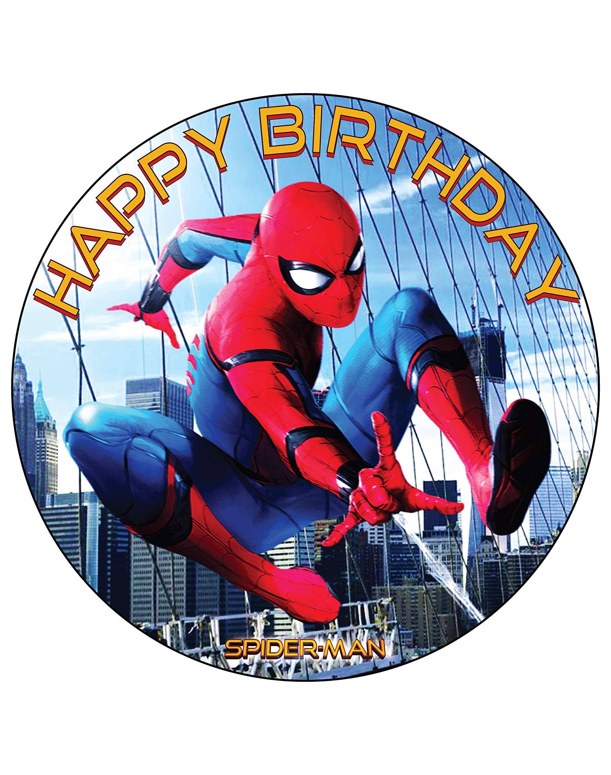 Wallpaper #uRmyJY8BtGB6xQ78VoaP26 Buy Spiderman Homecoming Party 75 Personalised Round Edible Icing