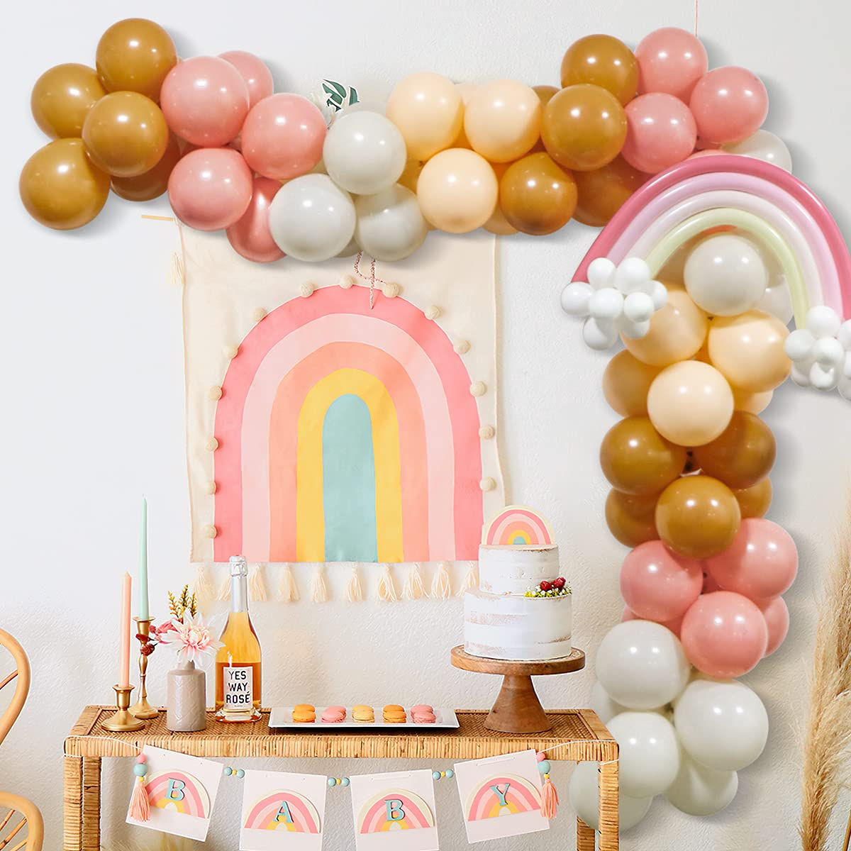 Wallpaper #b3199 Boho Rainbow Birthday Party Happy Birthday Rainbow Party Decorations