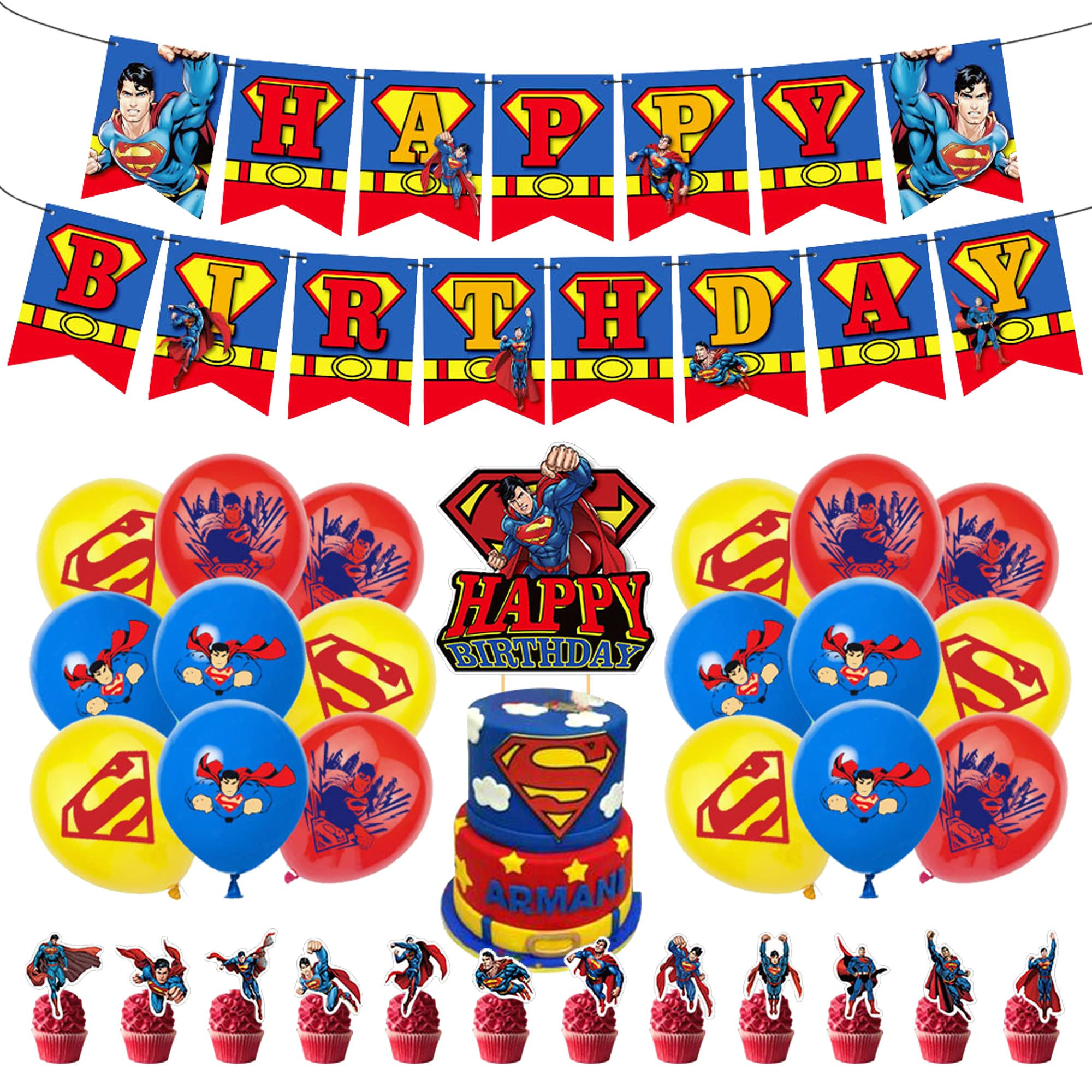 Wallpaper #_hkZEI8BtGB6xQ78yV1d59 Buy Smileh Superman Birthday Decoration Avengers Balloons Superhero