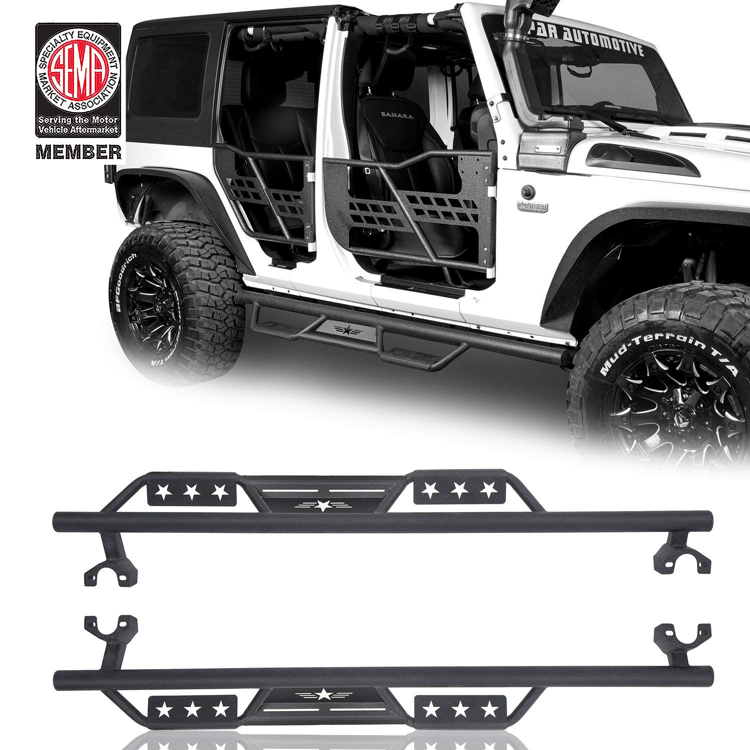 Wallpaper #4664c Mopar Factory Sahara Side Steps for 18 Up Jeep Wrangler Jl Unlimited