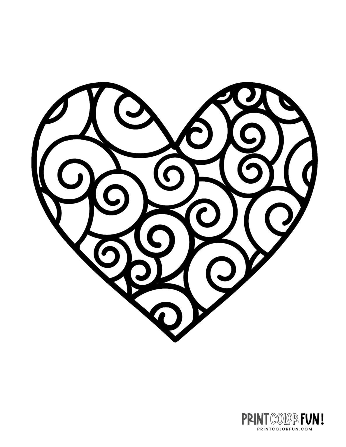Wallpaper #12eRAJMBSpphPi3-GKYv196 100 Printable Heart Coloring Pages a Huge Collection of Hearts for