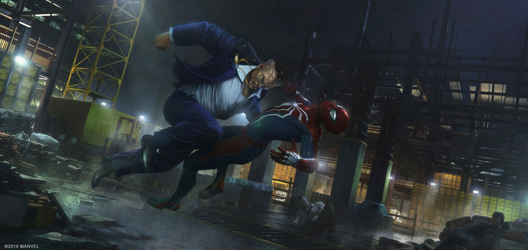 Wallpaper #7UWbl44B7YBJg1BV3KDB37 Marvels Spider Man PS4 Concept Art by Dennis Chan Concept Art World
