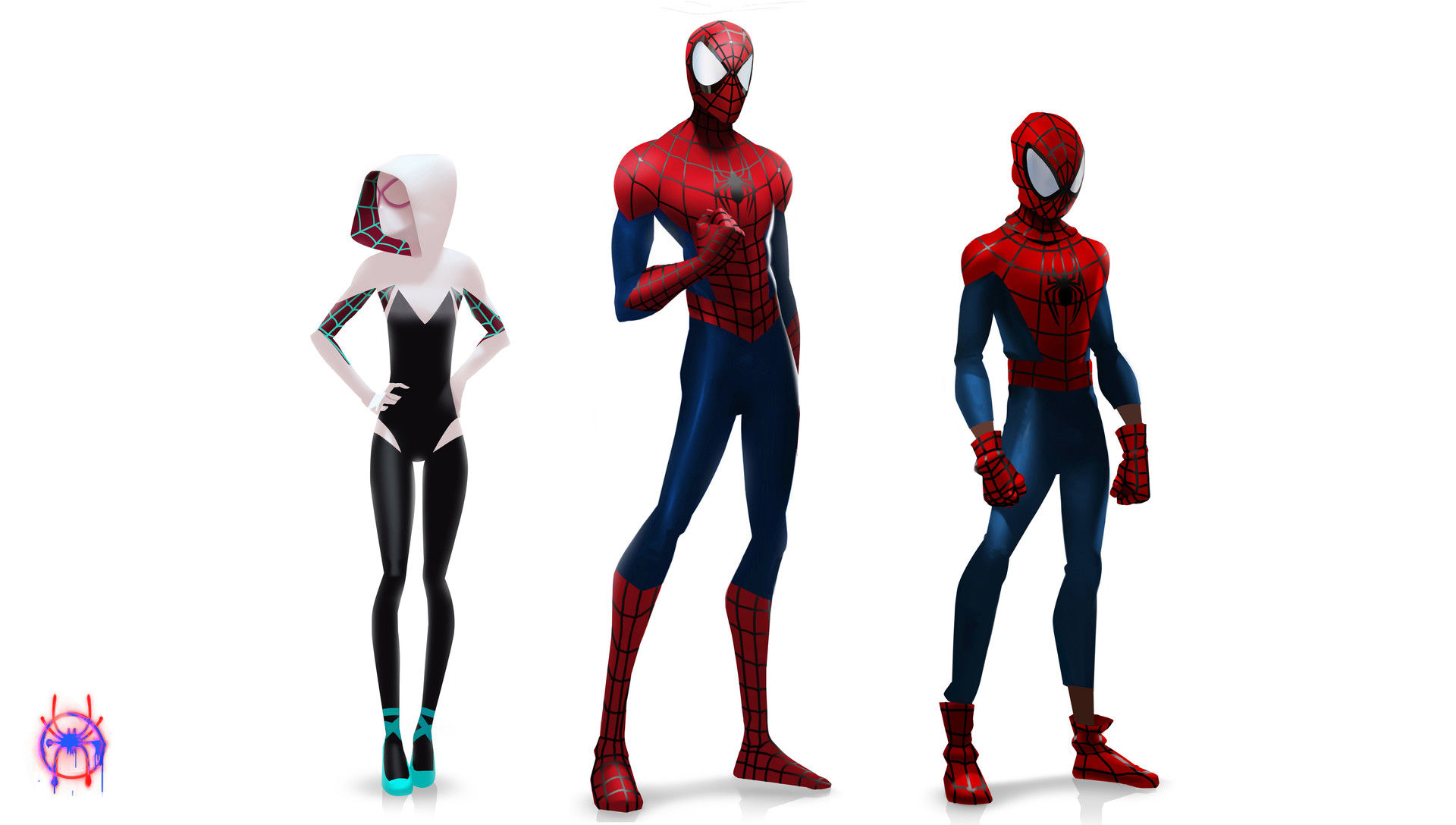 Wallpaper #ChnFIo8BtGB6xQ78AYMr56 Spider Man into the Spider Verse Concept Art by Florent Auguy