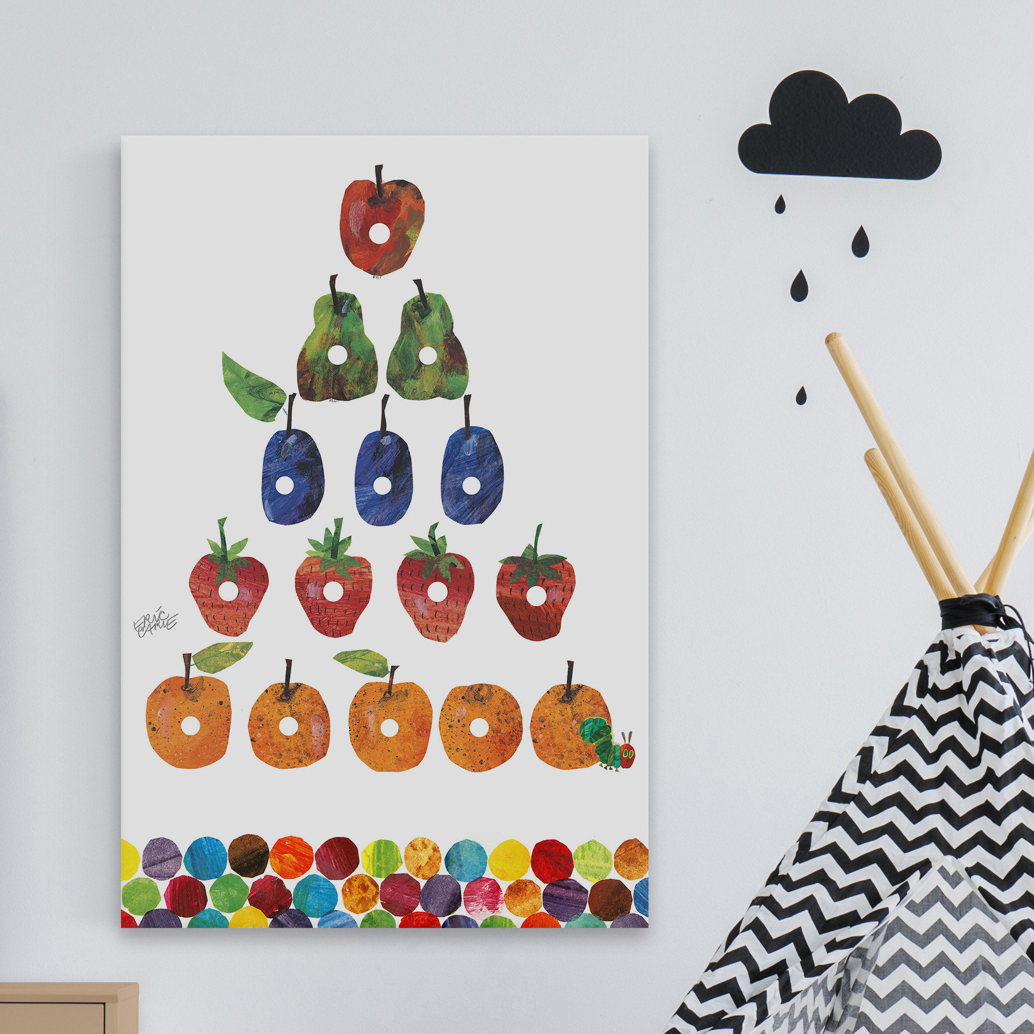 Wallpaper #6mcM8ZIBSpphPi3-jmn889 Harper Orchard Caterpillar Fruit Triangle Canvas Art Wayfair