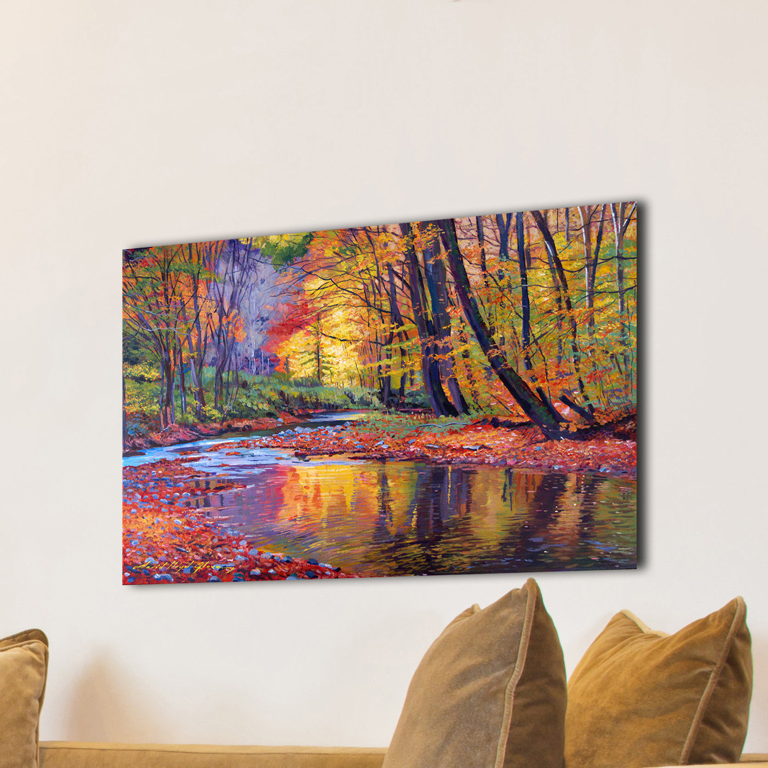 Wallpaper #W2g2IpMBSpphPi3-mTKk76 Hdc International Bright Brooke Painting Print on Wrapped Canvas