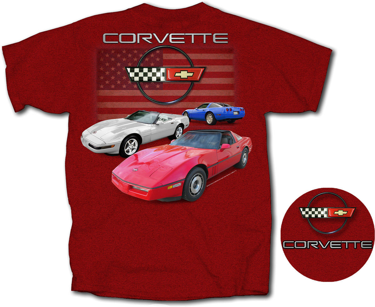 Wallpaper #q2dJDJMBSpphPi3-fd2b511 C4 Red White Blue Corvette T Shirt National Corvette Owners
