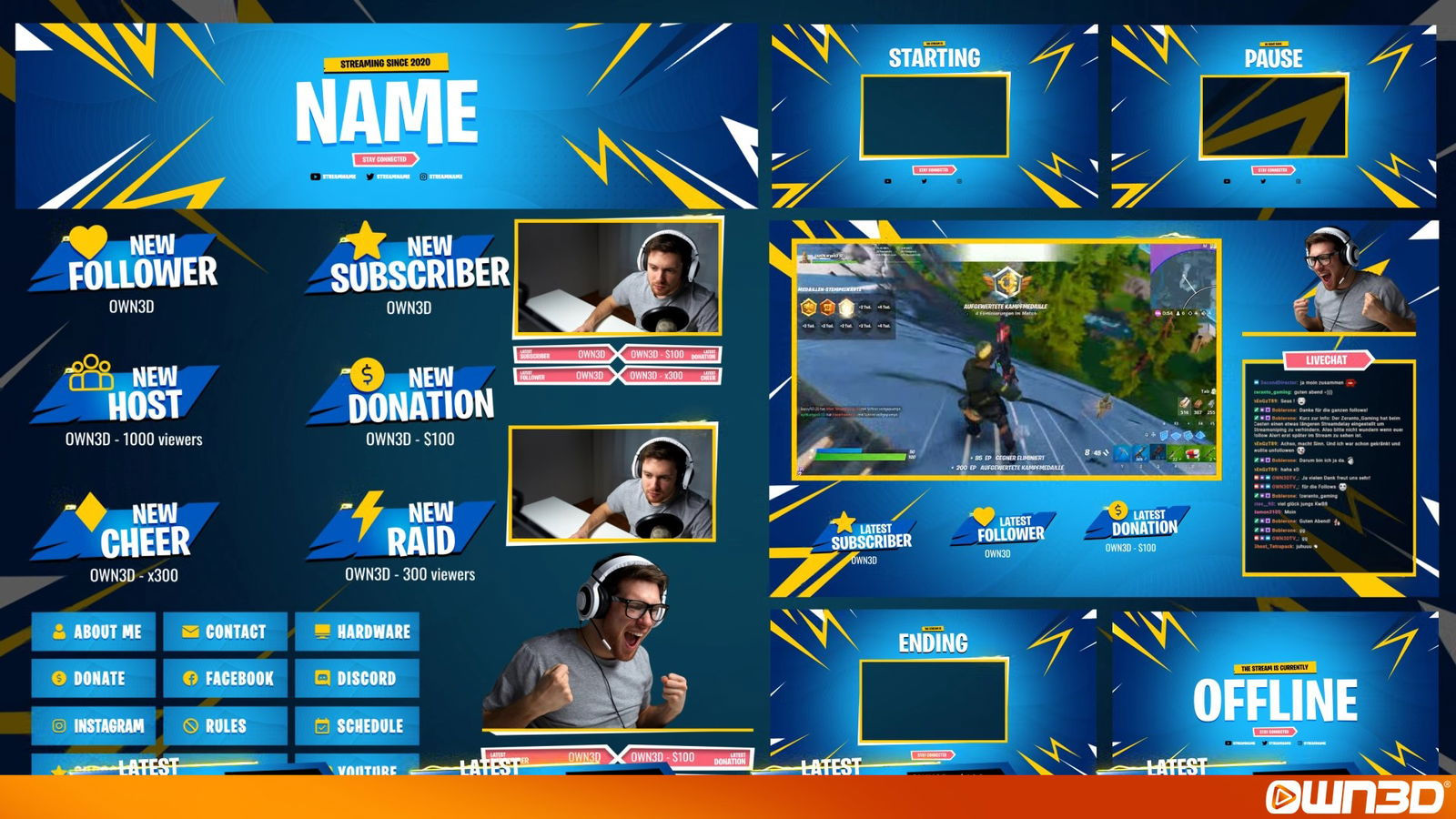 Wallpaper #Y88FO5MBOBUYluQYwLqS238 Twitch TV Overlay Template