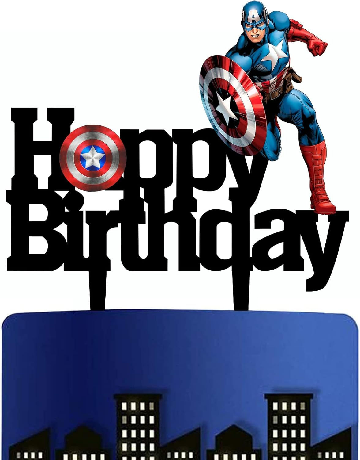 Wallpaper #0DG3NZMB5zzyi_yY0lfv195 Buy Captain America Cake Topper Black Acrylic Superhero Theme Birthday