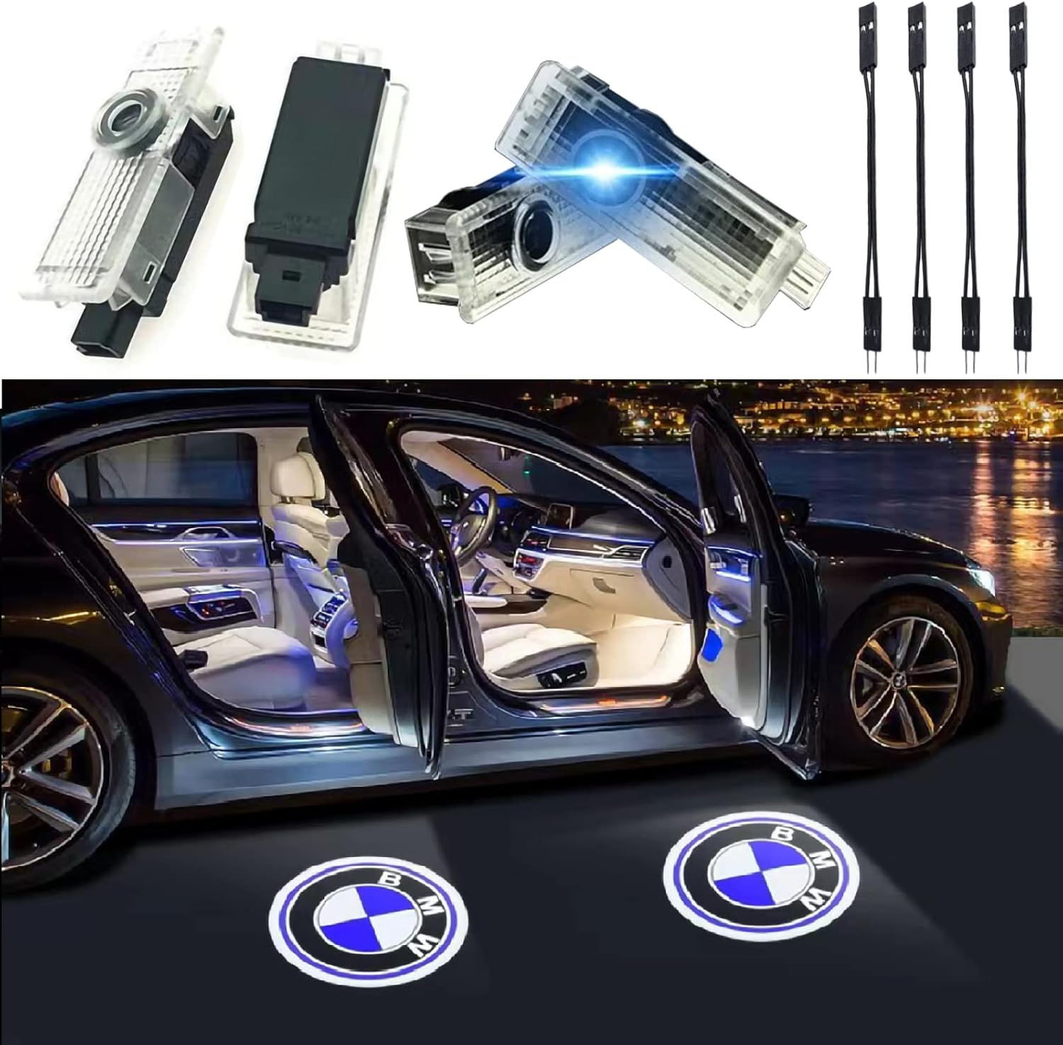 Wallpaper #mv-oa5MB3lSXT3zUTOir248 4 Pcs for BMW Door Logo Projector HD Never Fade for India Ubuy