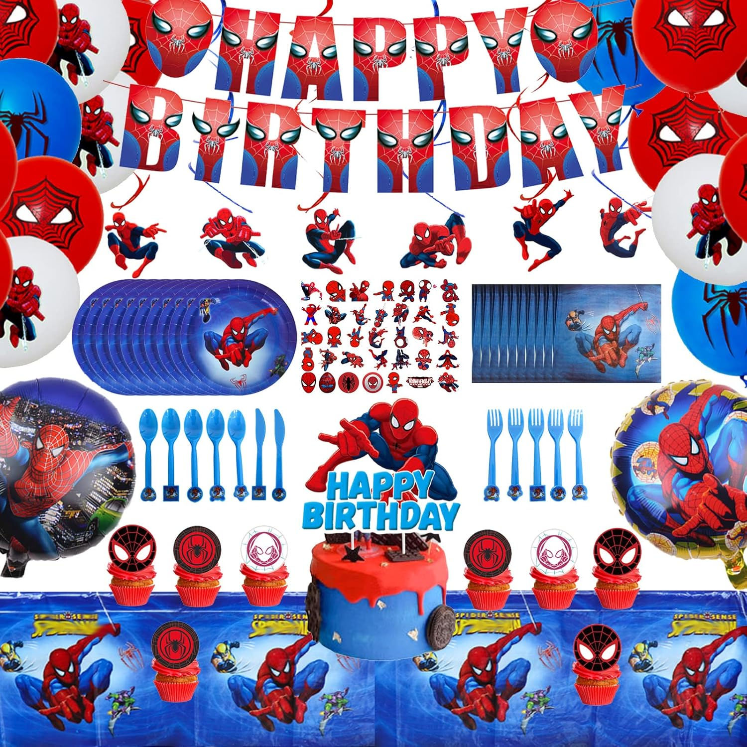 Wallpaper #XPTBOZMBKFX8bn3rFHcU276 Buy 154 Pcs Spider Birthday Party Supplies and Decorations with Happy