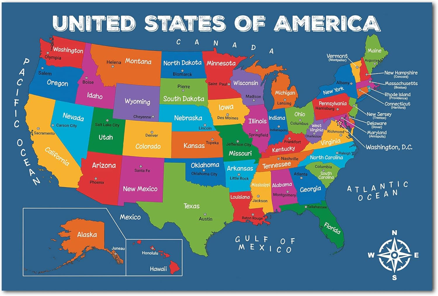 Wallpaper #L20PapcBycdYOYFTAnFj166 16x24 United States of America Map Poster Large South Africa Ubuy