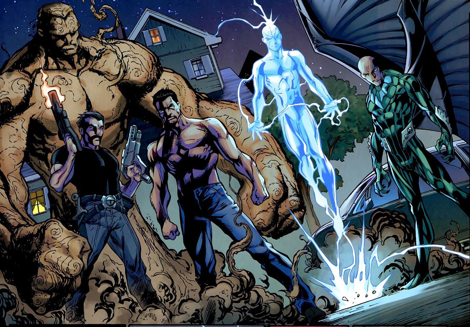 Wallpaper #ceb46 1920x1080 Spiderman vs Sinister Six Art Laptop Full HD 1080p HD 4K