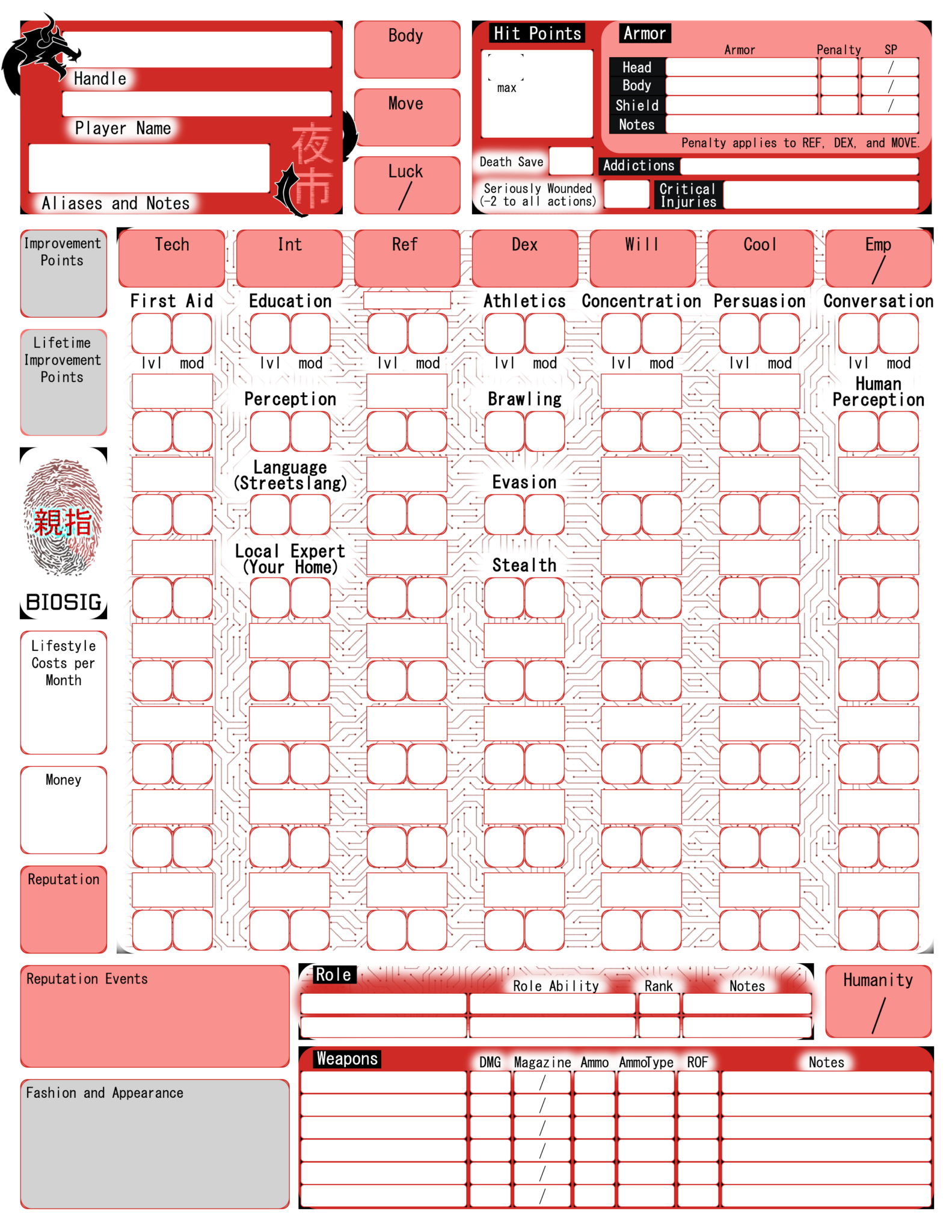 Wallpaper #bmjXIZMBSpphPi3-3TEY9 Cyberpunk Red Fillable Portraitvertical Character Sheet Cybernation