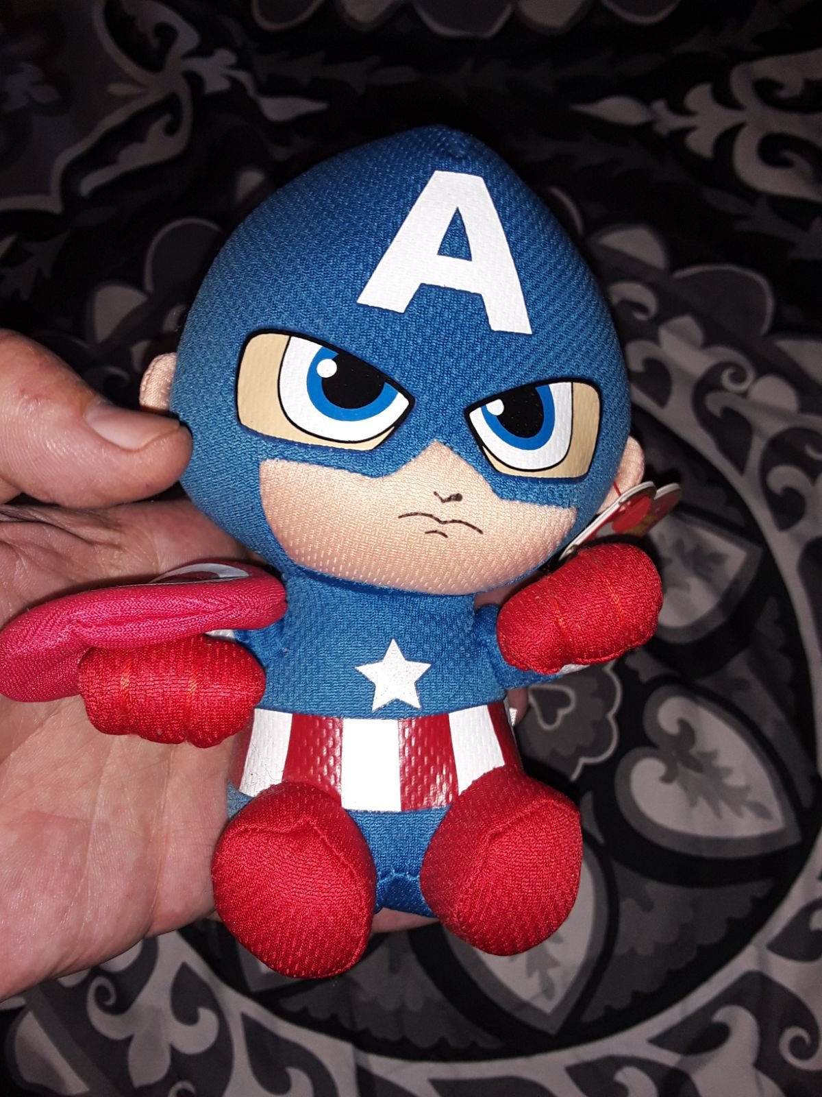 Wallpaper #SzHiNZMB5zzyi_yY6liz3 Ty Beanie Babies Captain America Action Figures Mercari