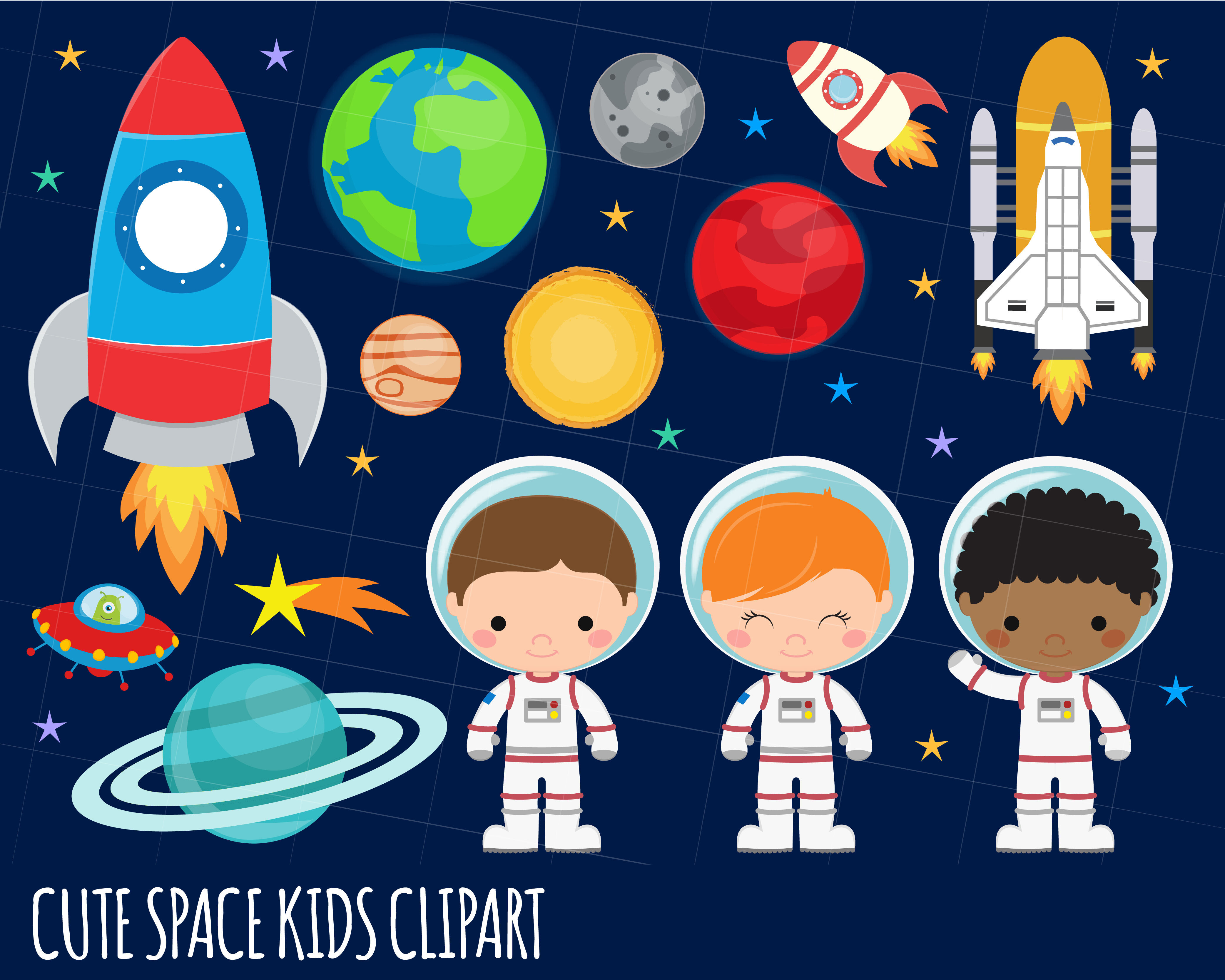Wallpaper #CGc6B5MBSpphPi3-I8U6232 Outer Space Digital Clipart Set Space Clipart Astronauts Clipart