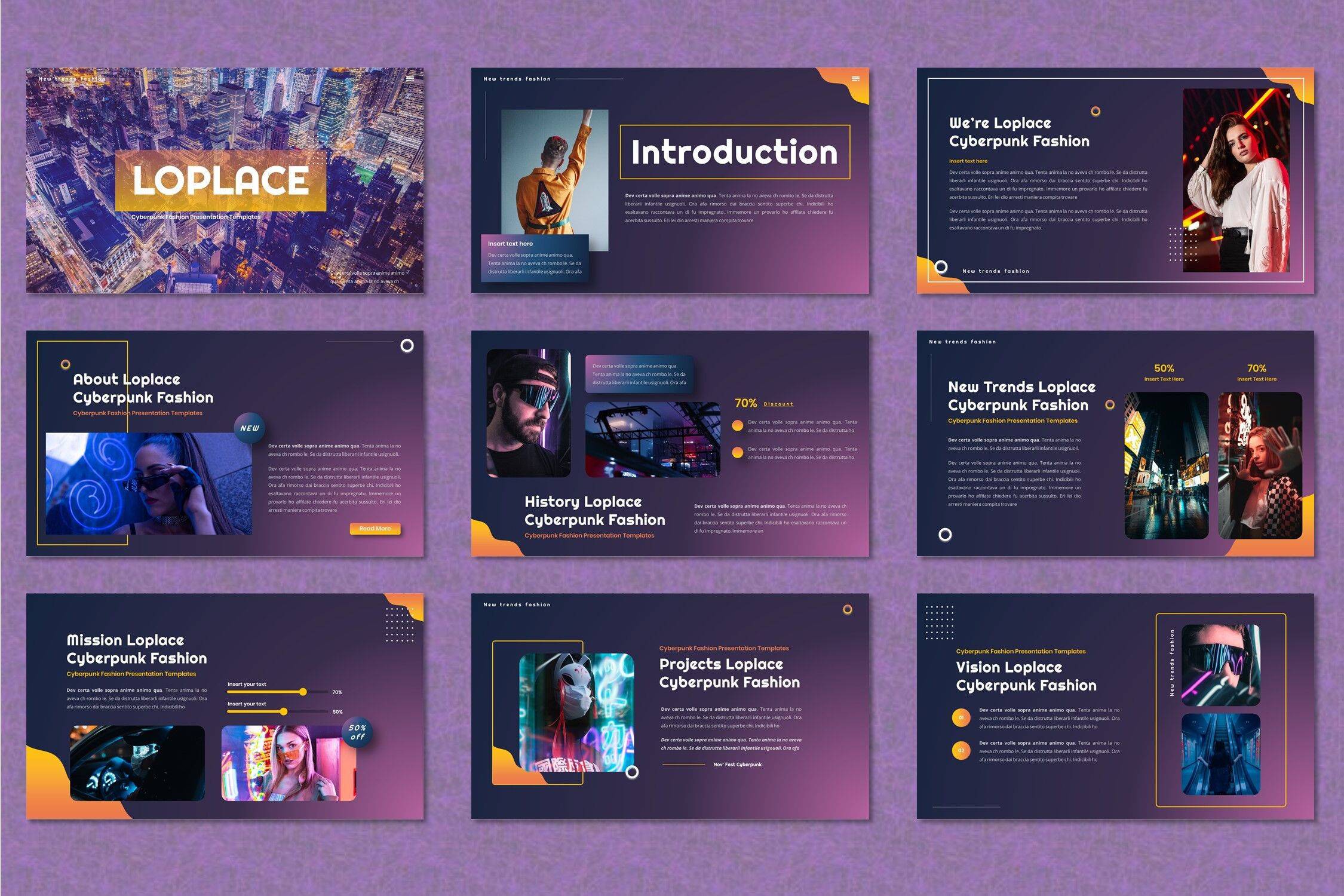 Wallpaper #mHTvwI4B_8f4nGFaXm1b34 Loplace Cyberpunk Fashion Powerpoint Templates by Yumnacreative