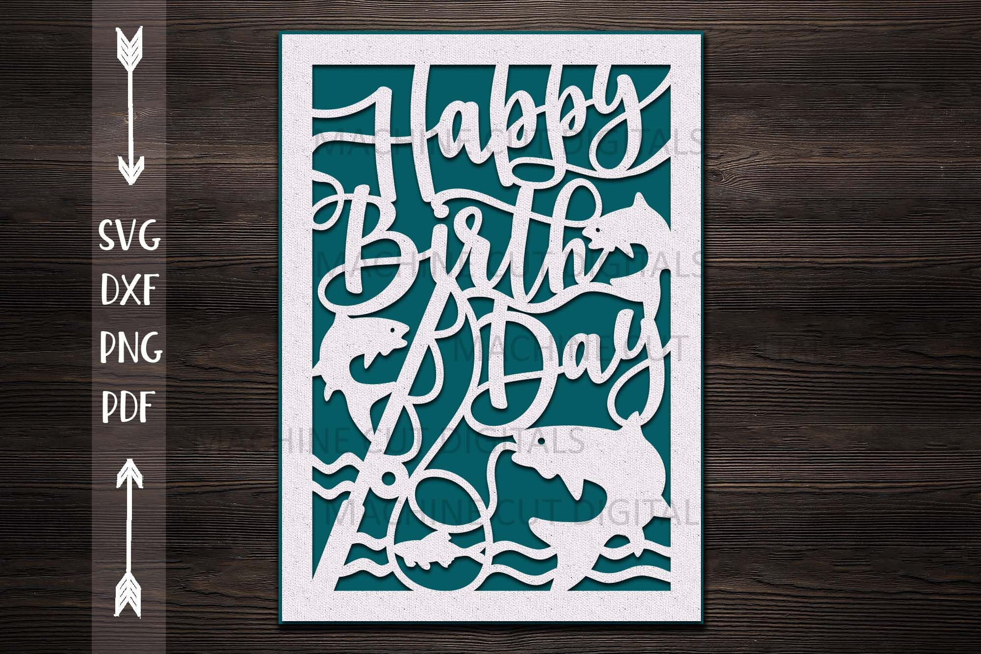 Wallpaper #PzHfNZMB5zzyi_yYK1hL23 Happy Birthday Card Papercut Svg Laser Cut Cricut Template by