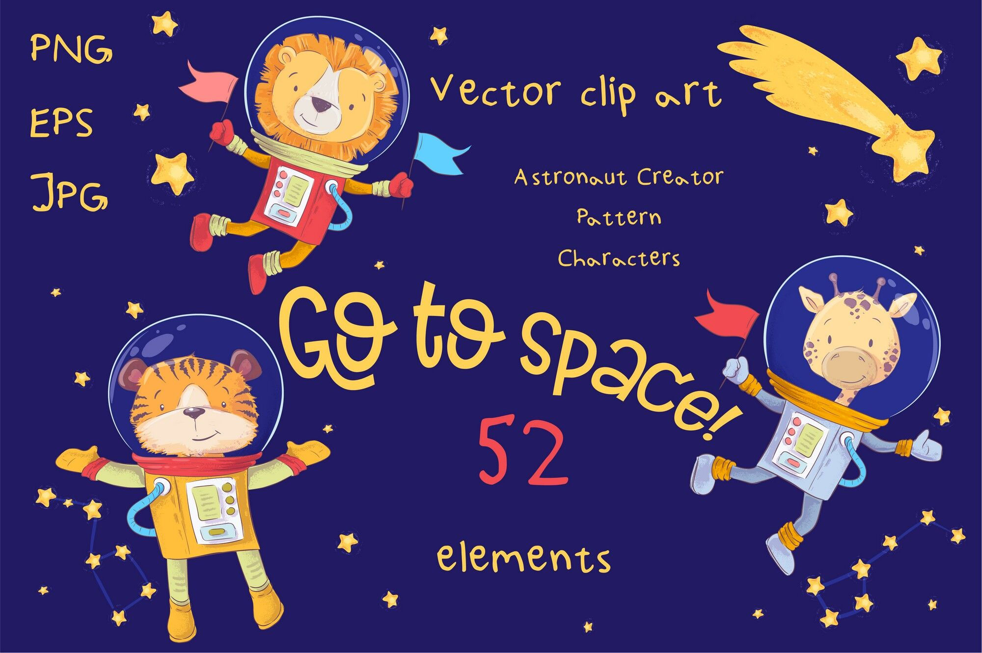 Wallpaper #CGc6B5MBSpphPi3-I8U6250 Space Vector Clip Art by Yuliya Art Thehungryjpeg