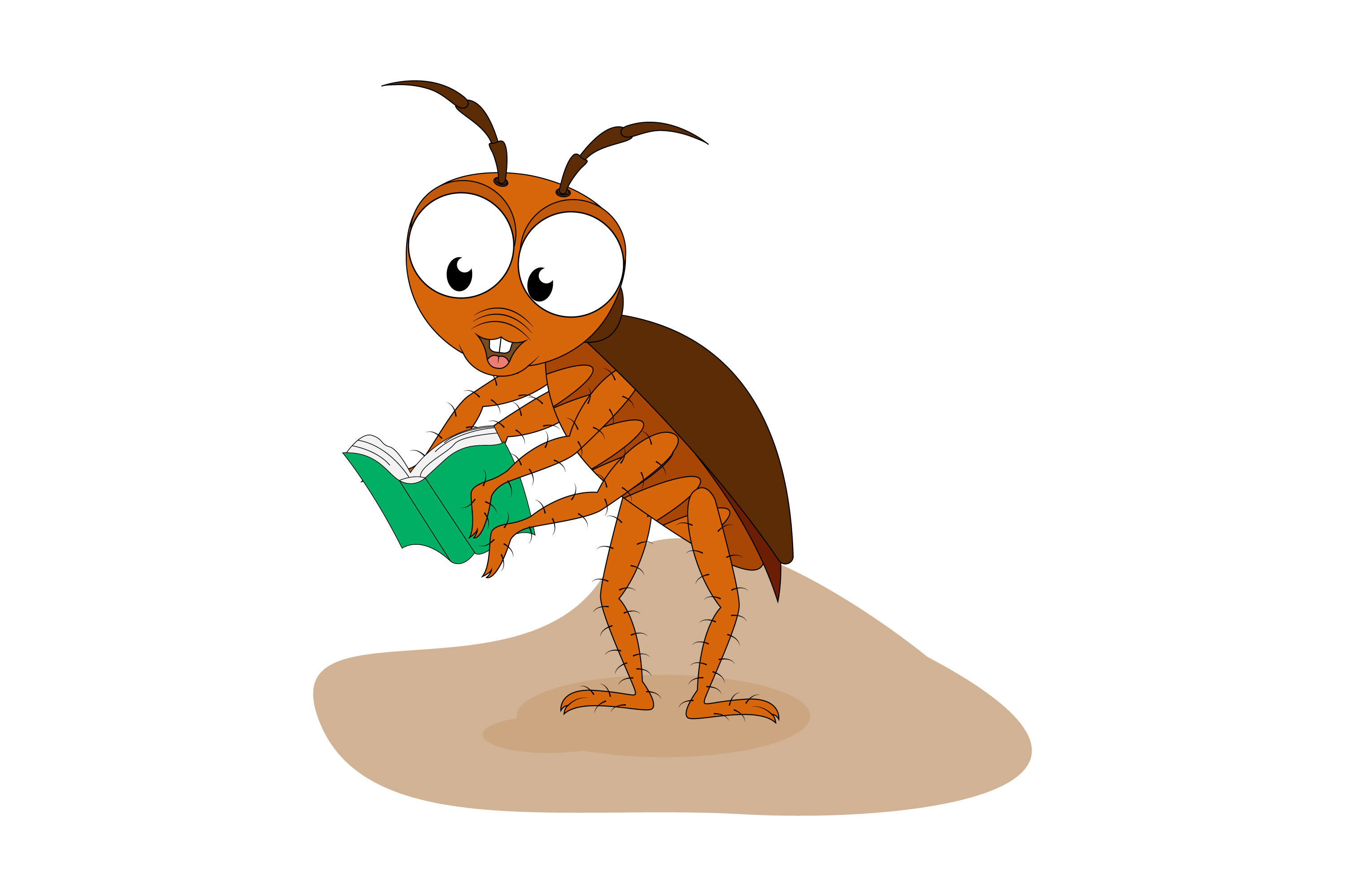 Wallpaper #SWdXCpMBSpphPi3-q9Qk189 Cute Cockroach Animal Cartoon by Curutdesign Thehungryjpeg