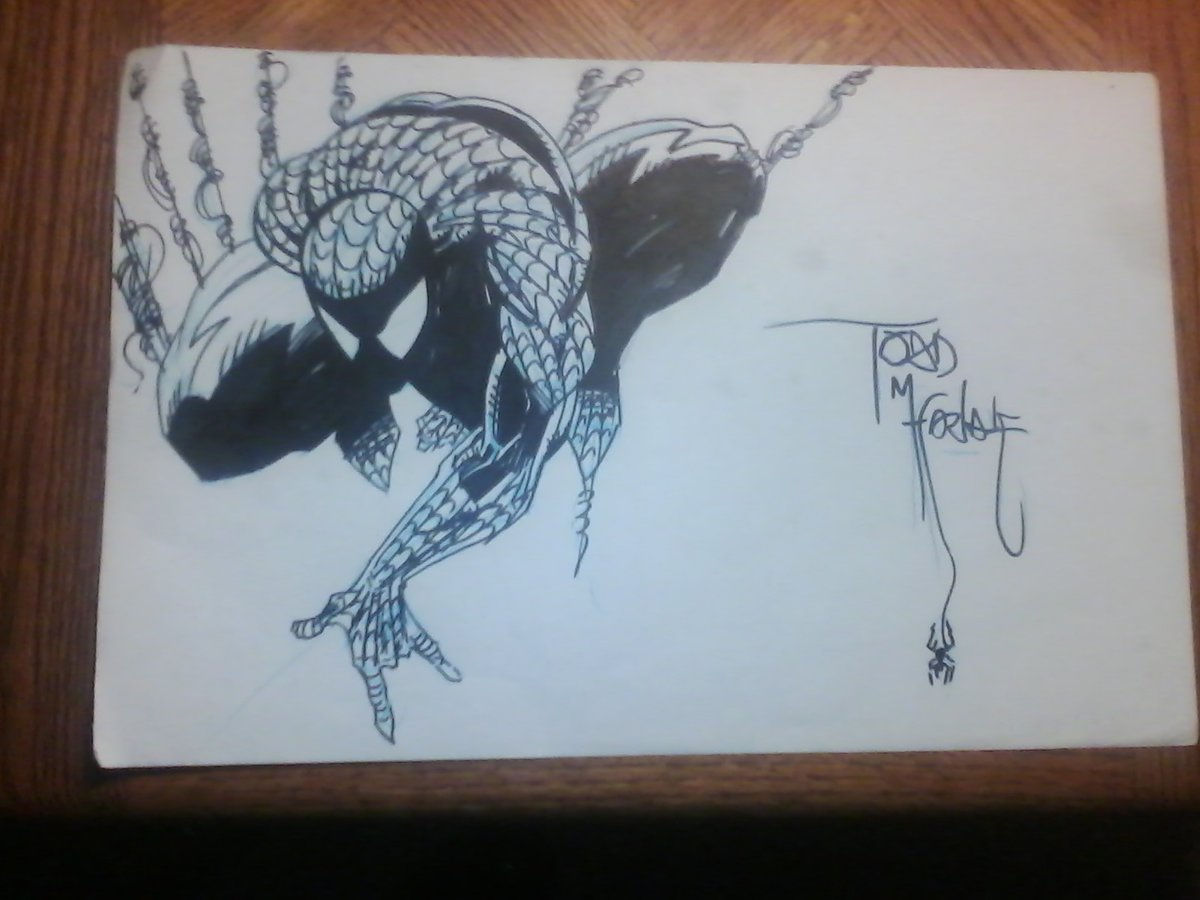 Wallpaper #z2dK-5IBSpphPi3-fJPS31 Todd Mcfarlane Hand Drawn Spiderman and Spawn 11 X 17 Sketch Original