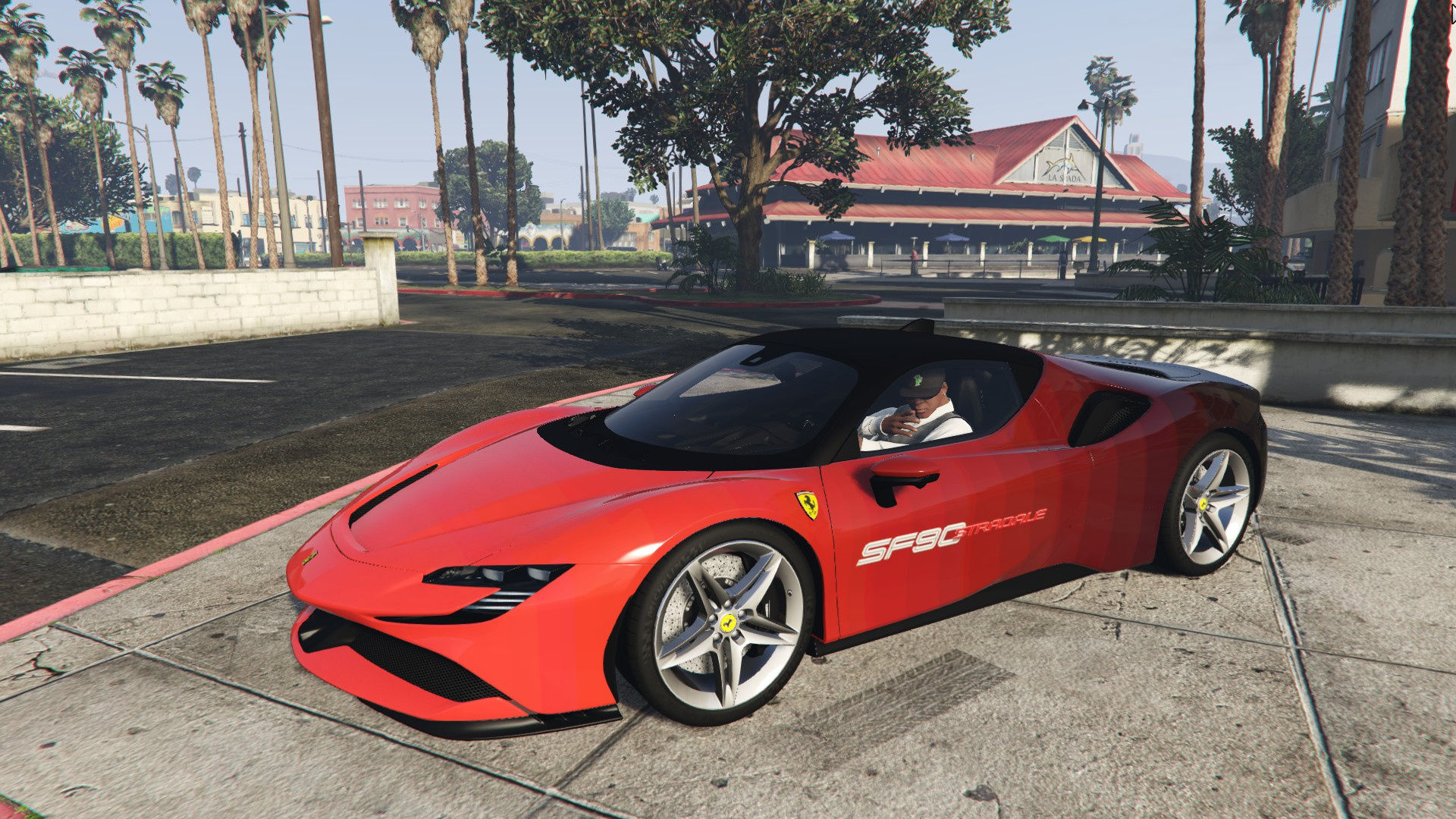 Wallpaper #EX1W8I4Bnwiau_P6AQYX56 2020 Ferrari Sf90 Stradale Red Faded Sf90 Paintjob Gta5 Modscom