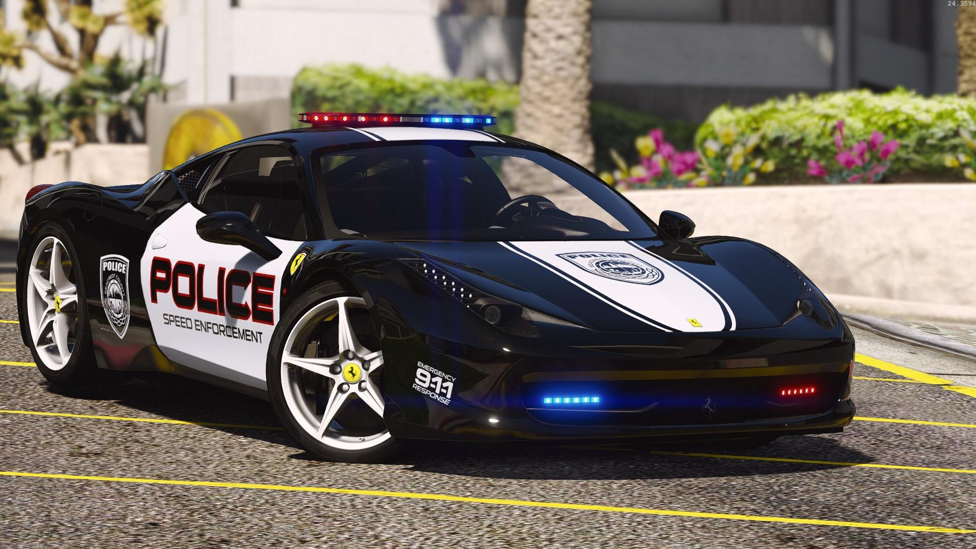Wallpaper #FkZpVZcBqAgmjOk2Zl4g3 Ferrari 458 Italia Hot Pursuit Police Autovista Add on Replace