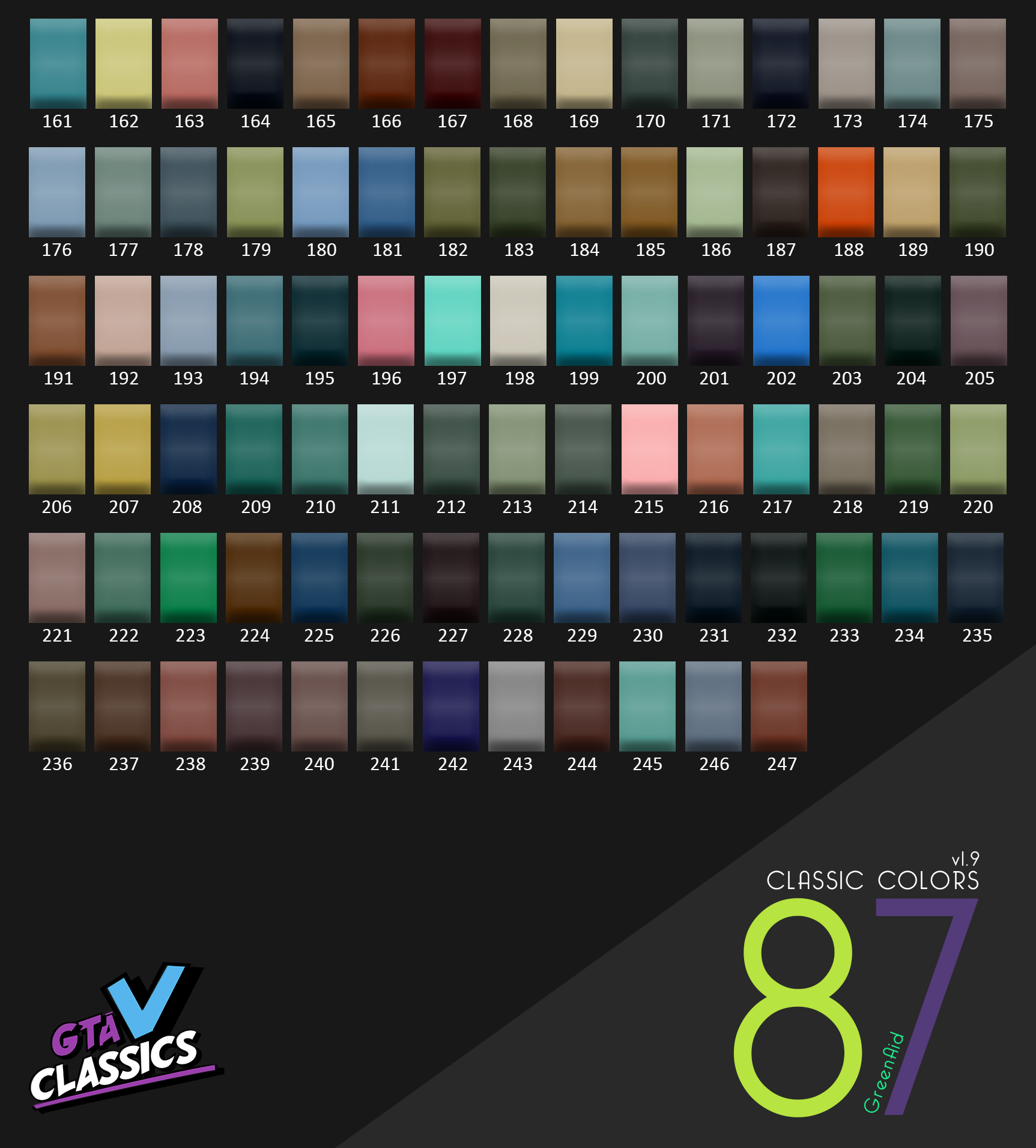 Wallpaper #ERoEUZMB1yWOL4qgEYHK251 Classic Car Colours Add on Gta5 Modscom