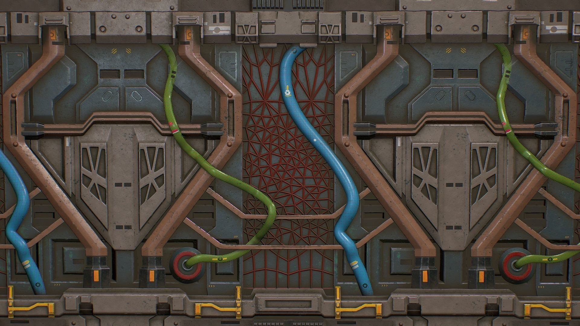 Wallpaper #uRmdHo8BtGB6xQ789HnJ13 Texture Pbr Tileable Sci Fi Panel Textures with Wires Vr Ar Low