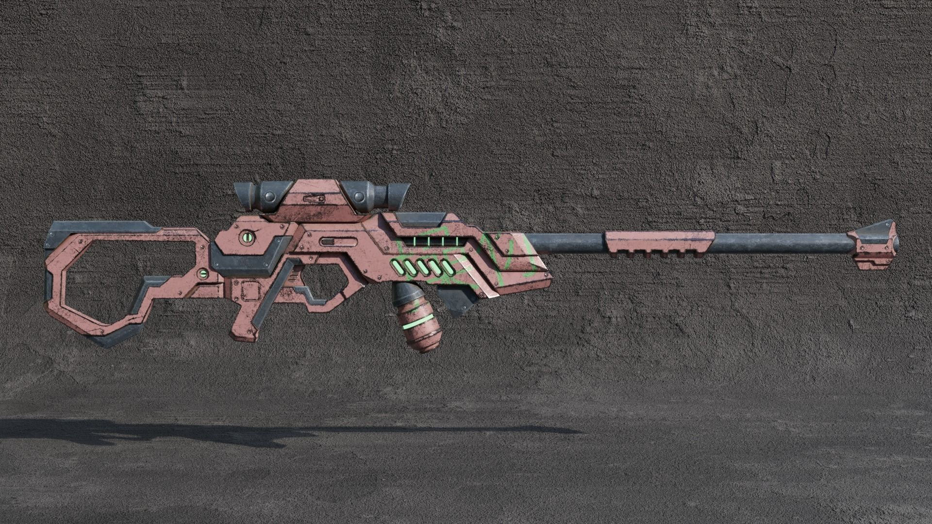 Wallpaper #nEXQoI4B7YBJg1BV4aOB41 Cyberpunk Rifle Free Vr Ar Low Poly 3D Model Cgtrader