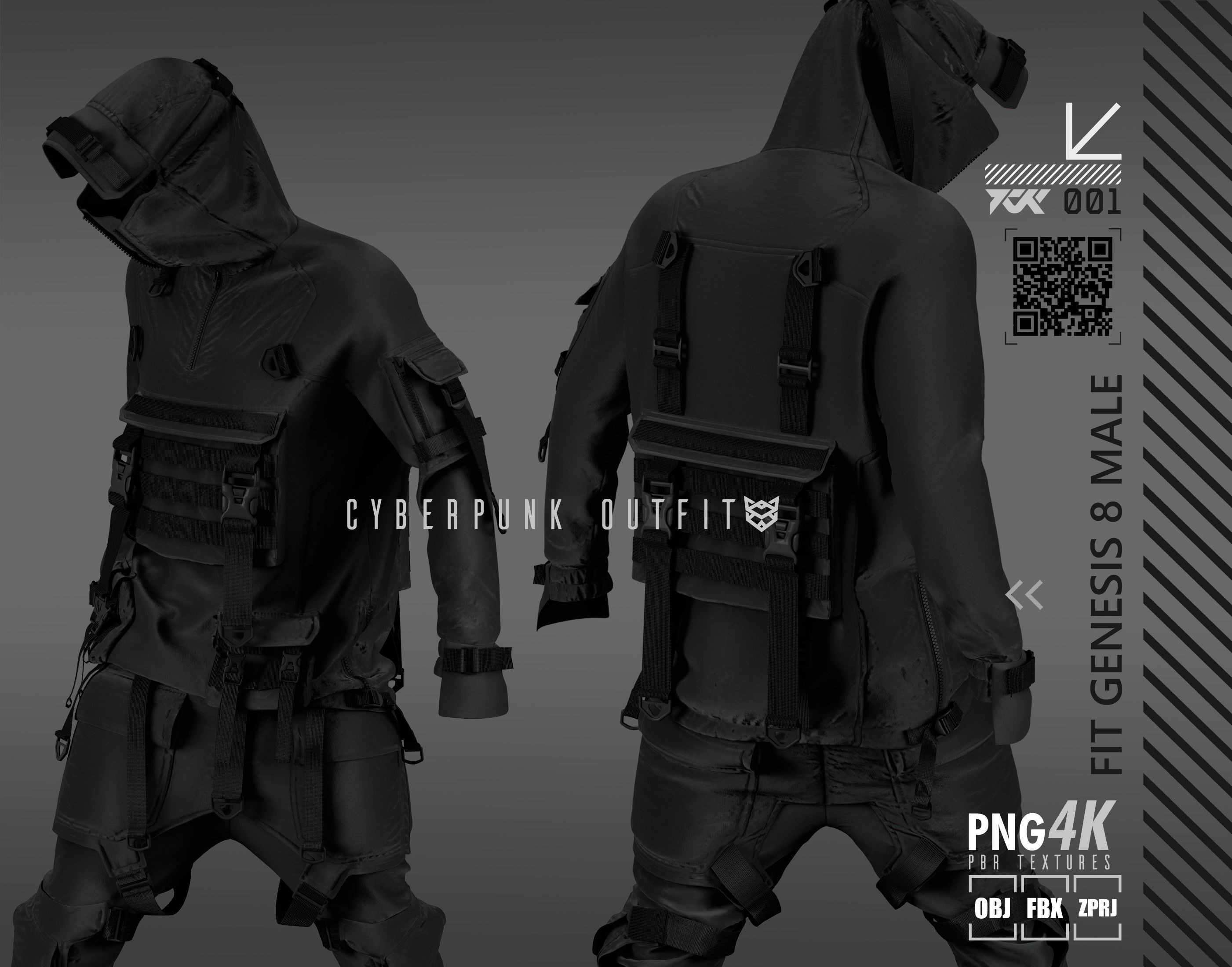 Wallpaper #ngM0ZpMBpyOg8YnEJtr-153 3D Model Cyberpunk Outfit Male Cgtrader