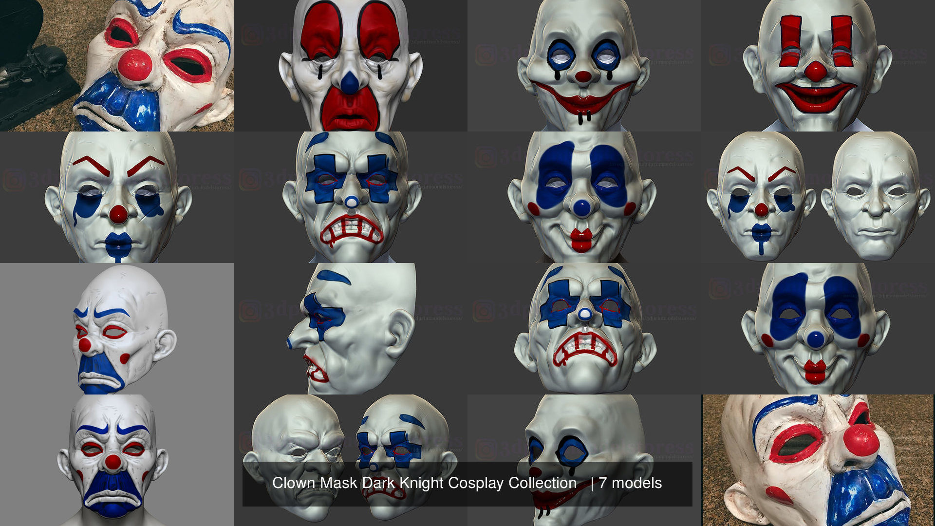 Wallpaper #BUBfMJMBJhL2WPbaisHN70 Clown Mask Dark Knight Cosplay Collection Cgtrader