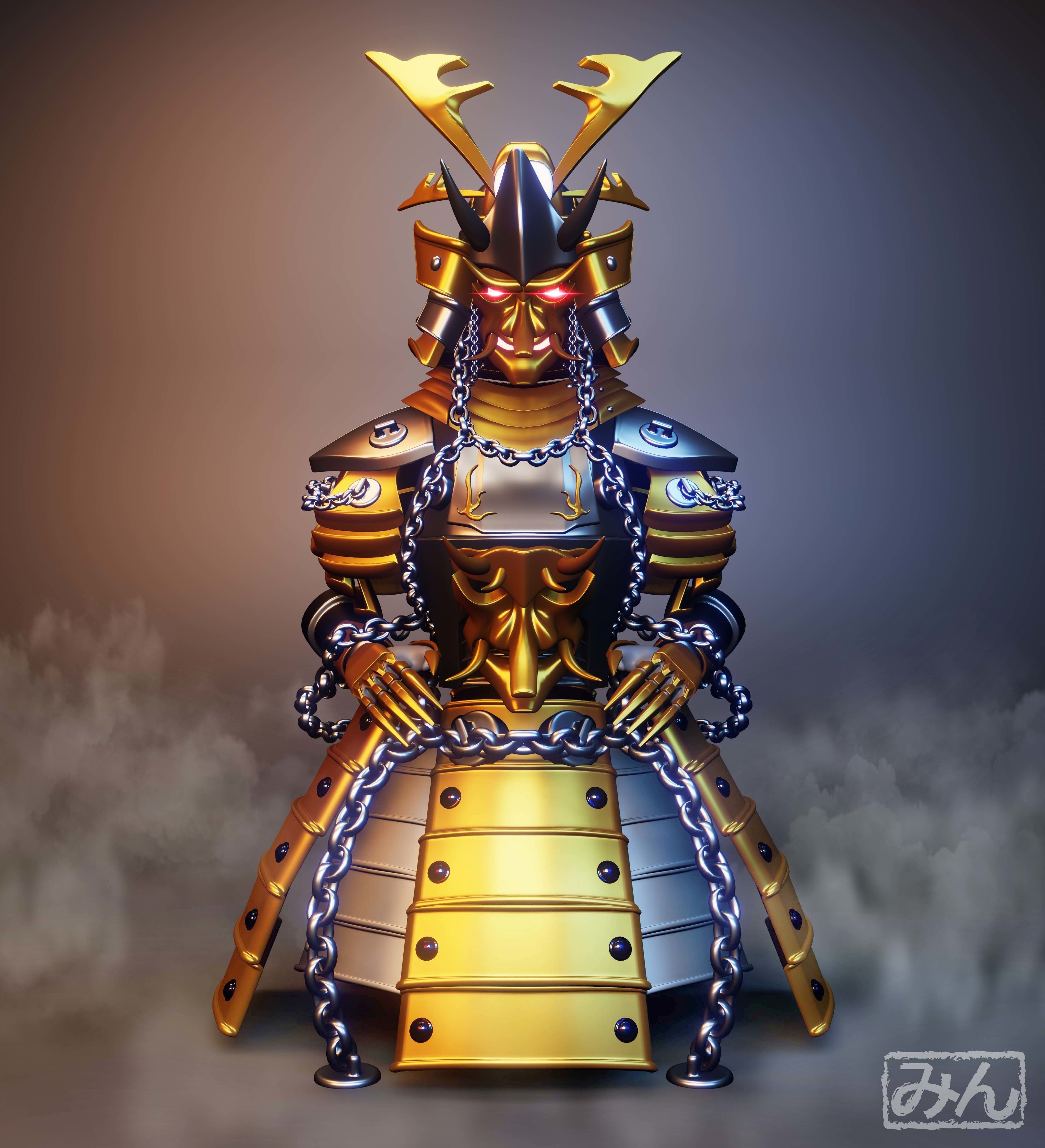 Wallpaper #Yhl4Ao8BtGB6xQ78Kkqy6 Samurai Armor Model 3D Model Cgtrader