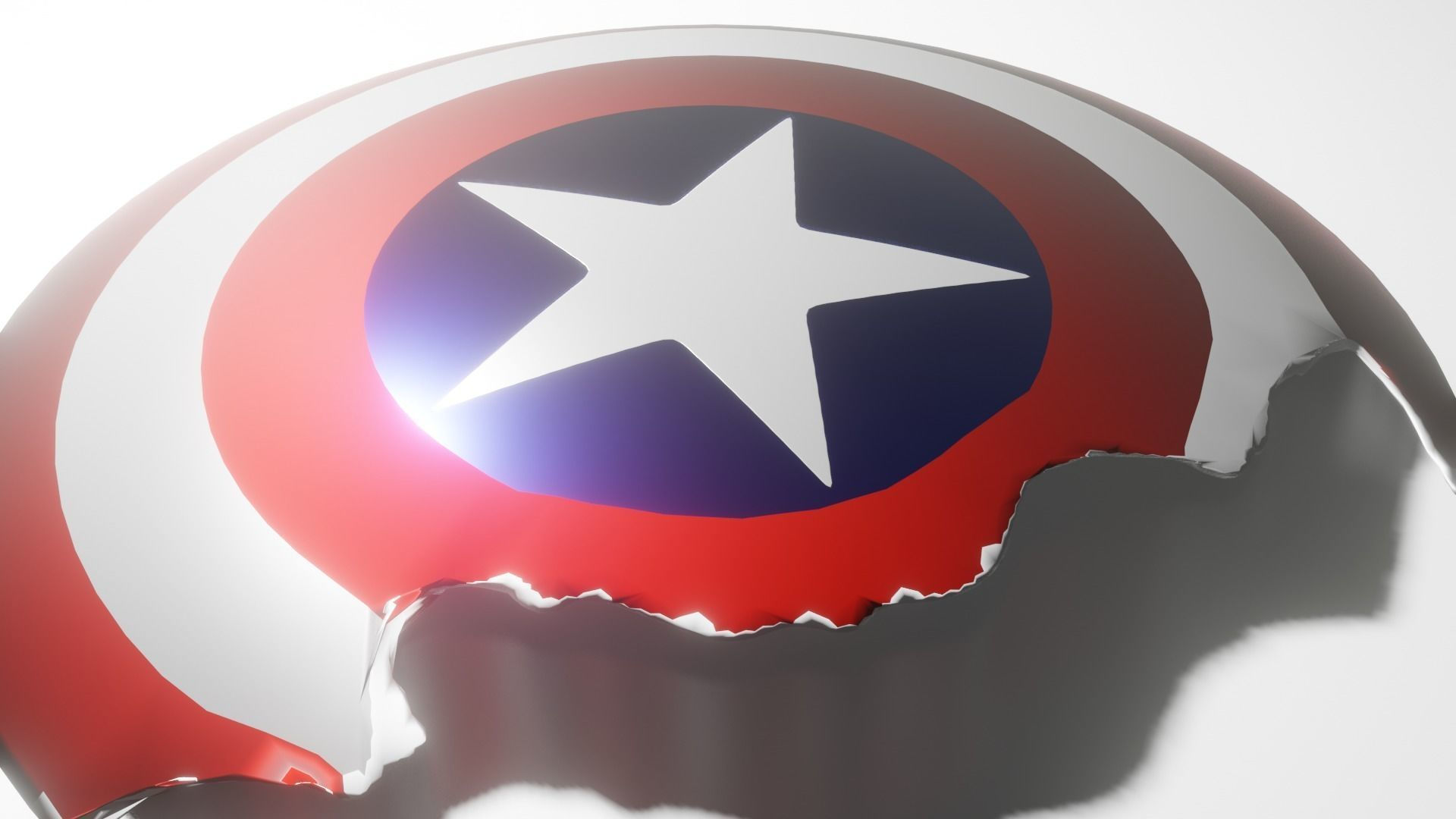 Wallpaper #6mdwCZMBSpphPi3-es_S19 3D Model Captain America Broken Shield Vr Ar Low Poly Cgtrader