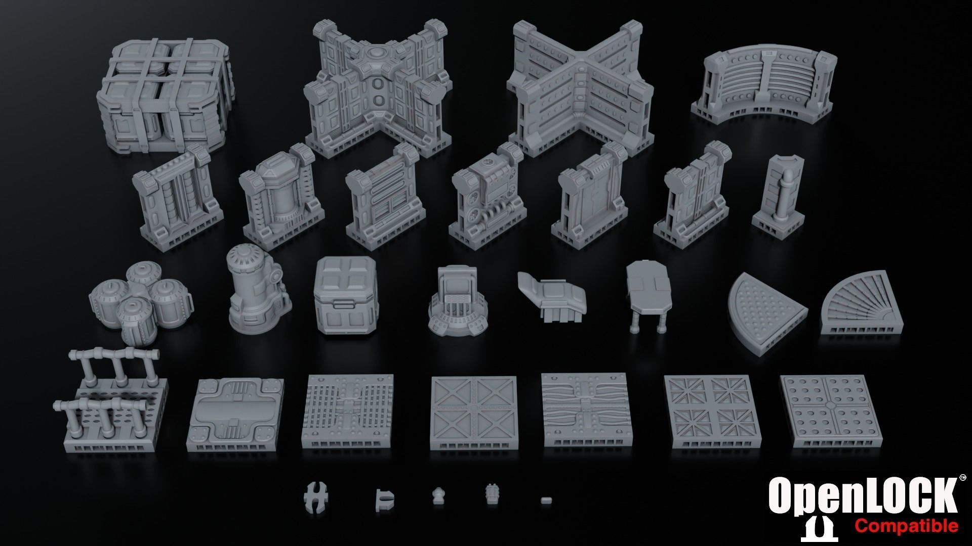 Wallpaper #GPSlOZMBKFX8bn3rdnf6288 3D Print Model Sci Fi Terrain Pack 01 Cgtrader