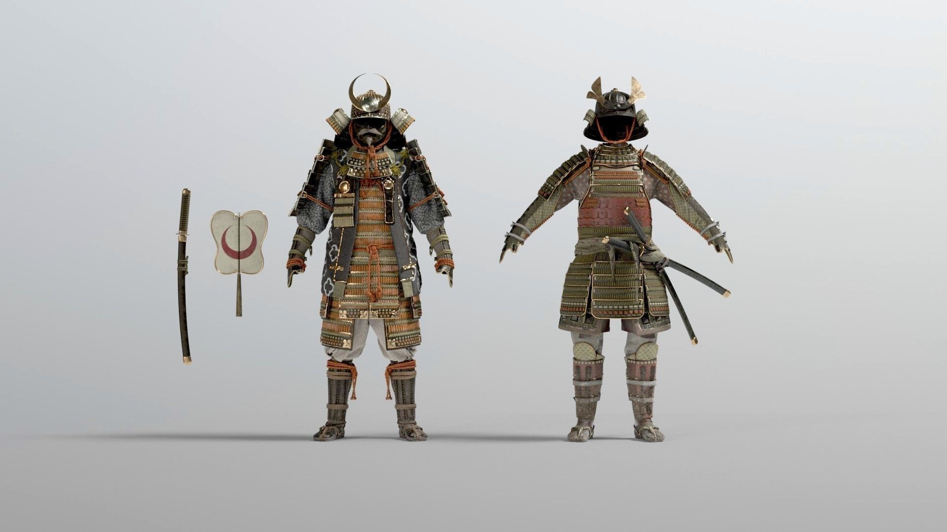 Wallpaper #Yhl4Ao8BtGB6xQ78Kkqy33 Medieval Japanese Samurai 3D Model Cgtrader