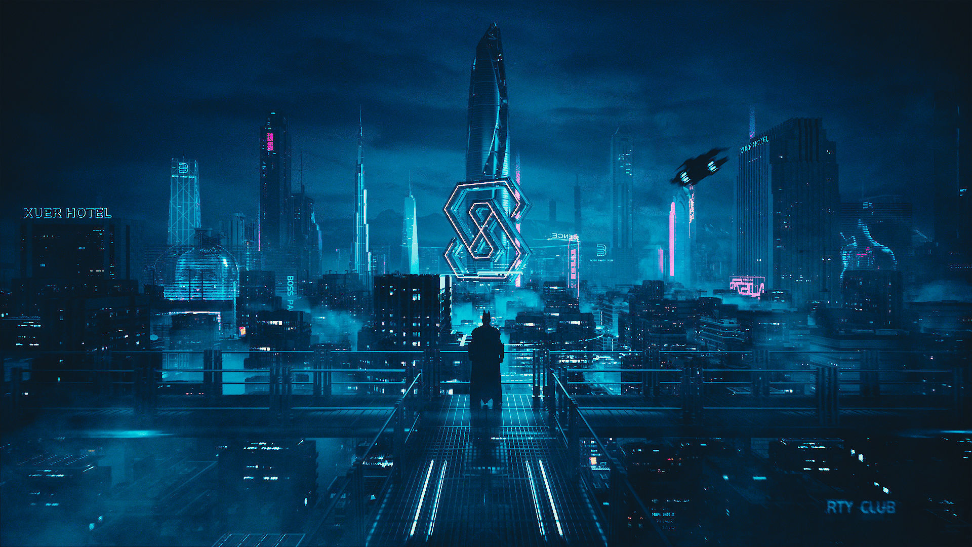 Wallpaper #nGgOHJMBSpphPi3-CSHM55 Light 3D Model Cyberpunk City Cgtrader