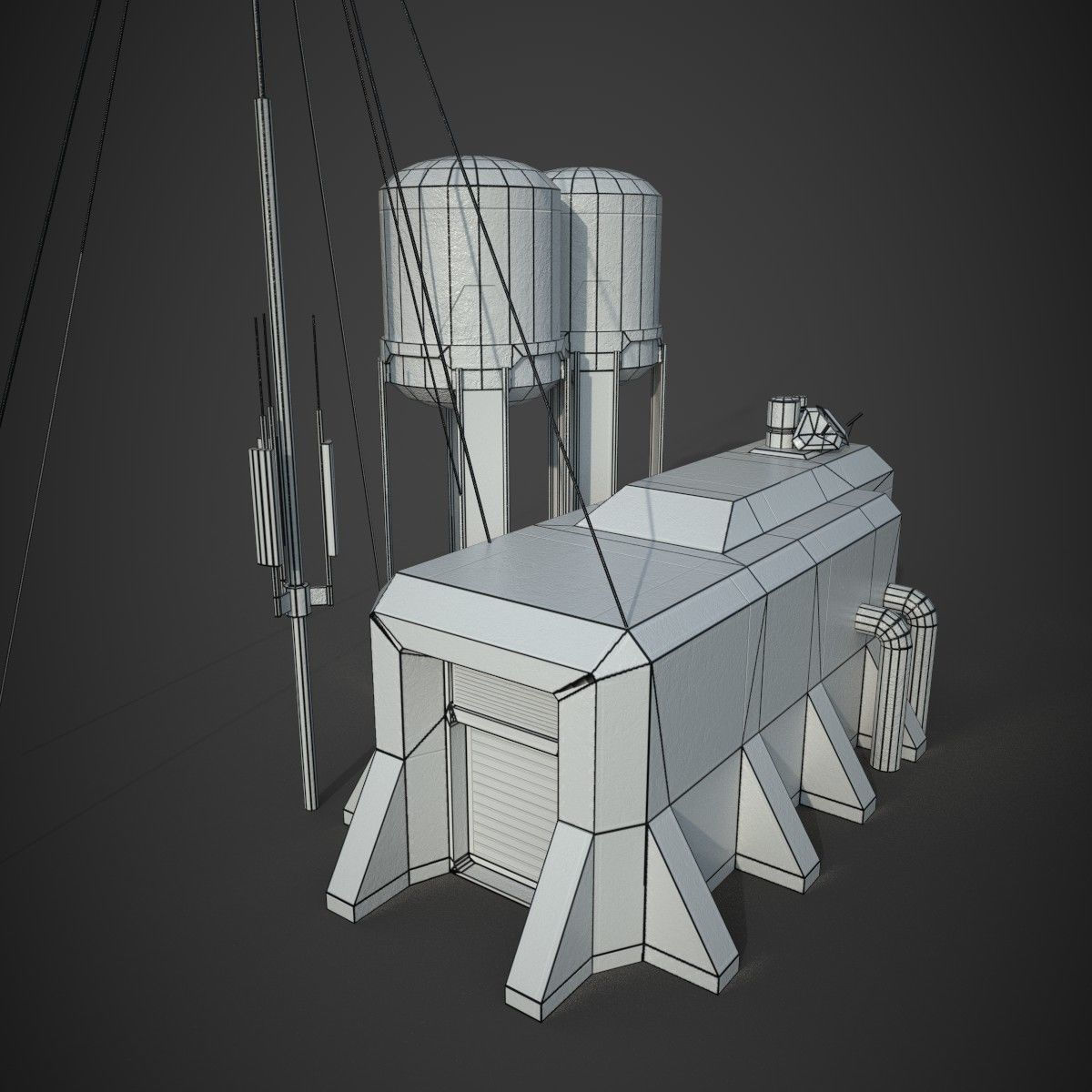 Wallpaper #F2gVHZMBSpphPi3-LCUb66 3D Model Sci Fi Post Apocalyptic Bunker Vr Ar Low Poly Cgtrader