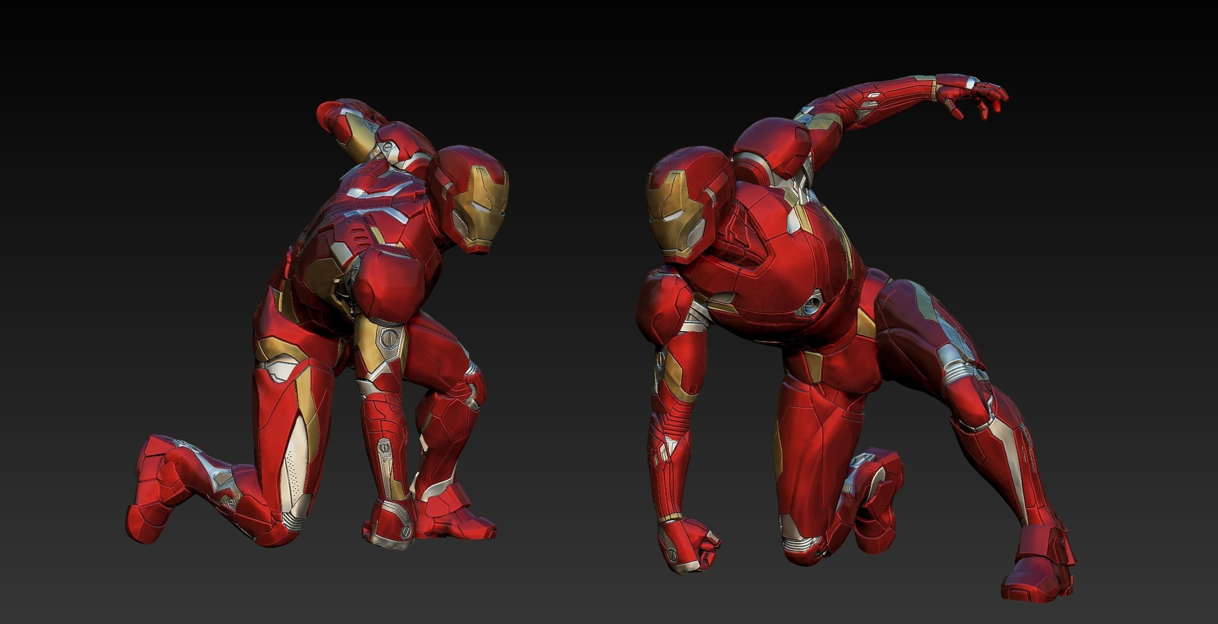 Wallpaper #-bkg3pIBJvJKYCmEzgMB34 Iron Man Mk46 Landing Pose 3D Model 3D Printable Cgtrader