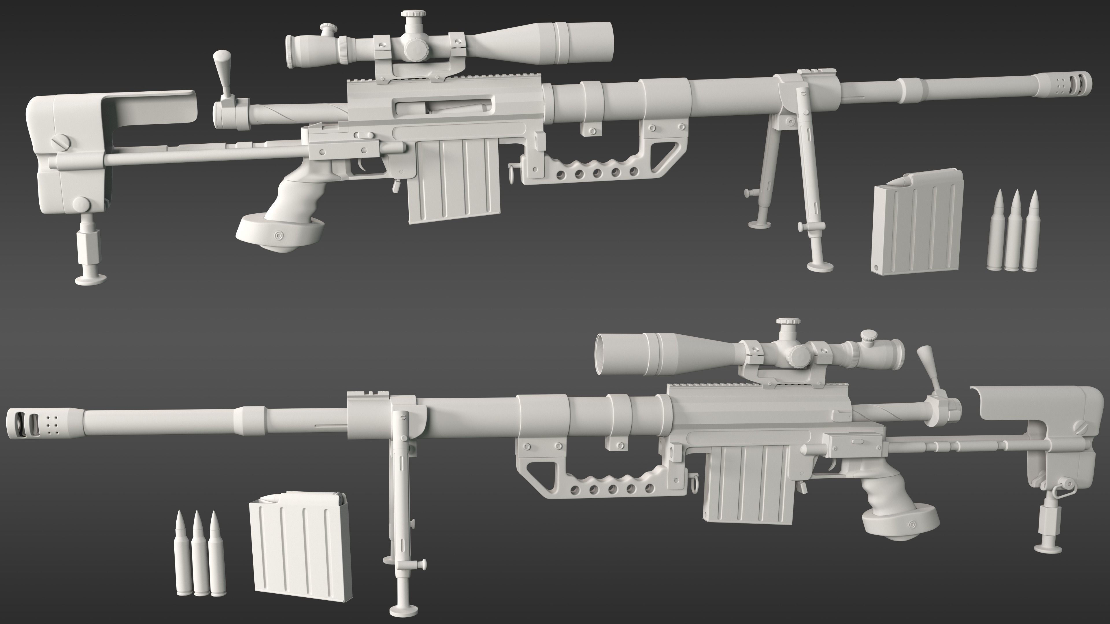 Wallpaper #LfQxOpMBKFX8bn3r2HjQ249 Cheytac M200 Intervention Sniper Rifle 3D Model Max Obj Fbx Ma