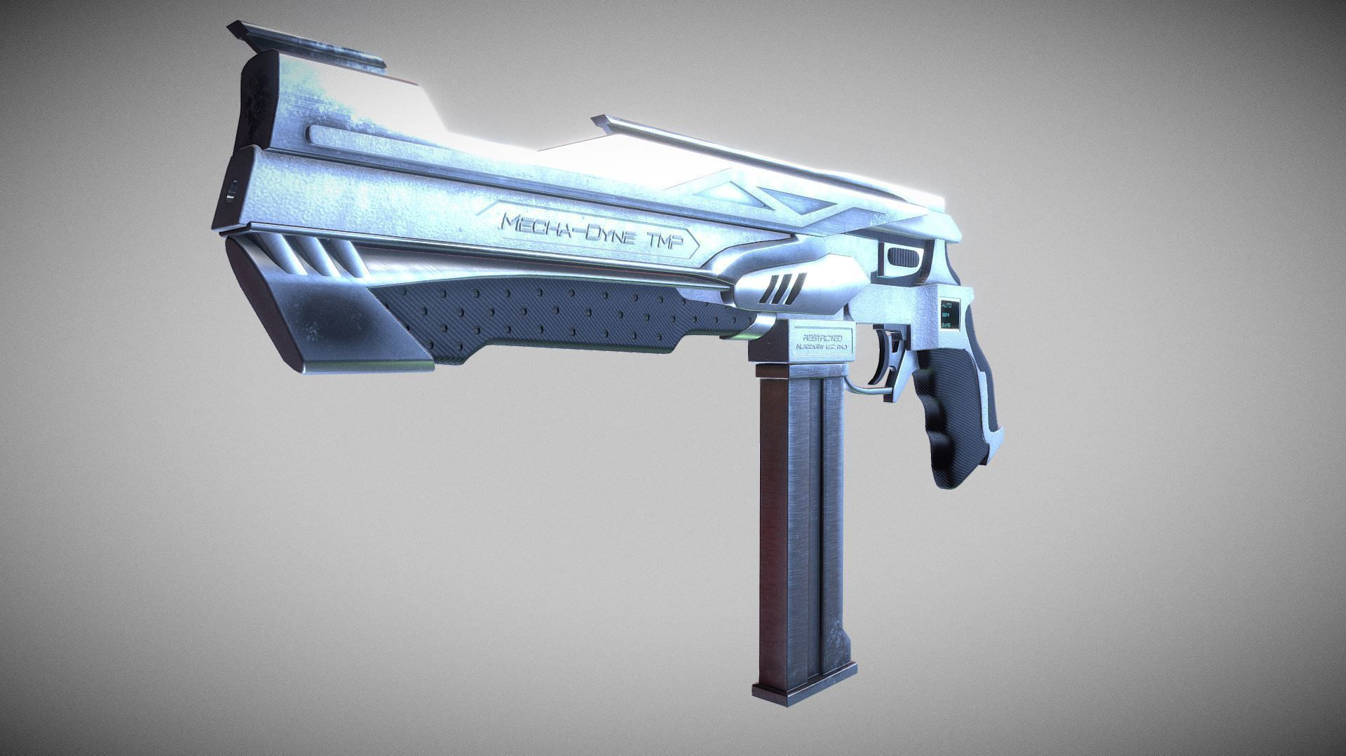 Wallpaper #Qmc2_5IBSpphPi3-FaJe50 3D Model Cyberpunk Tactical Machine Pistol Vr Ar Low Poly Cgtrader