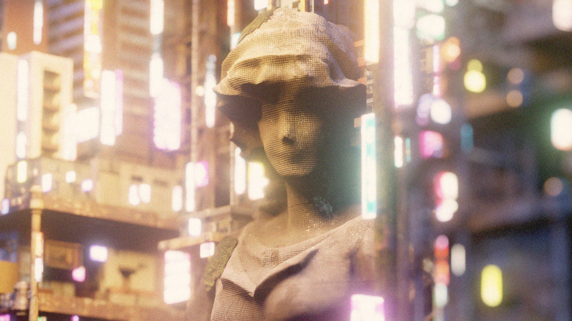 Wallpaper #rXPch44BFI5NbQkstiFg36 Cyberpunk Statue City 3D Model Cgtrader