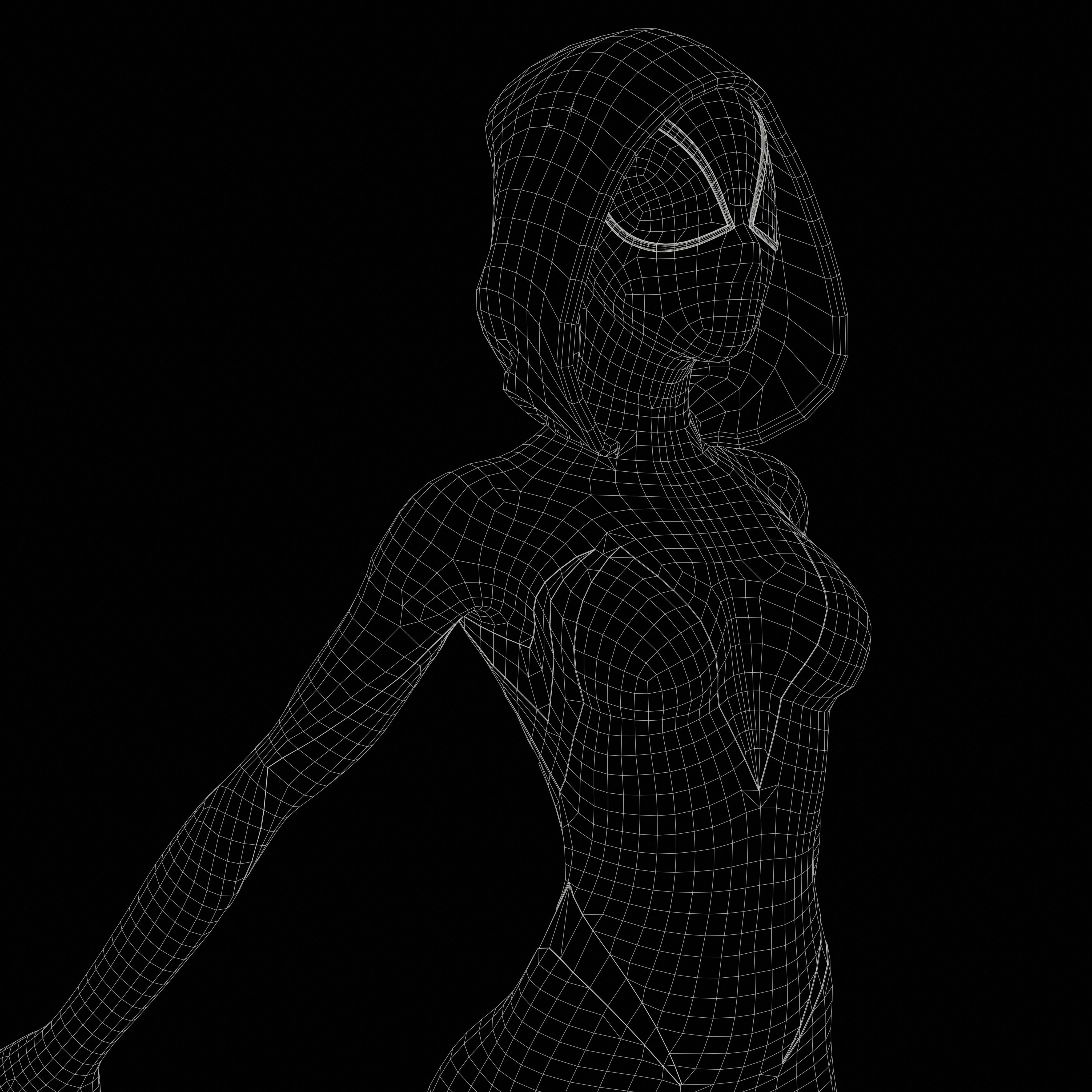 Wallpaper #w_SBOpMBKFX8bn3r_Hjv132 3D Model Gwen Stacy Spider Woman Suit Vr Ar Low Poly Cgtrader