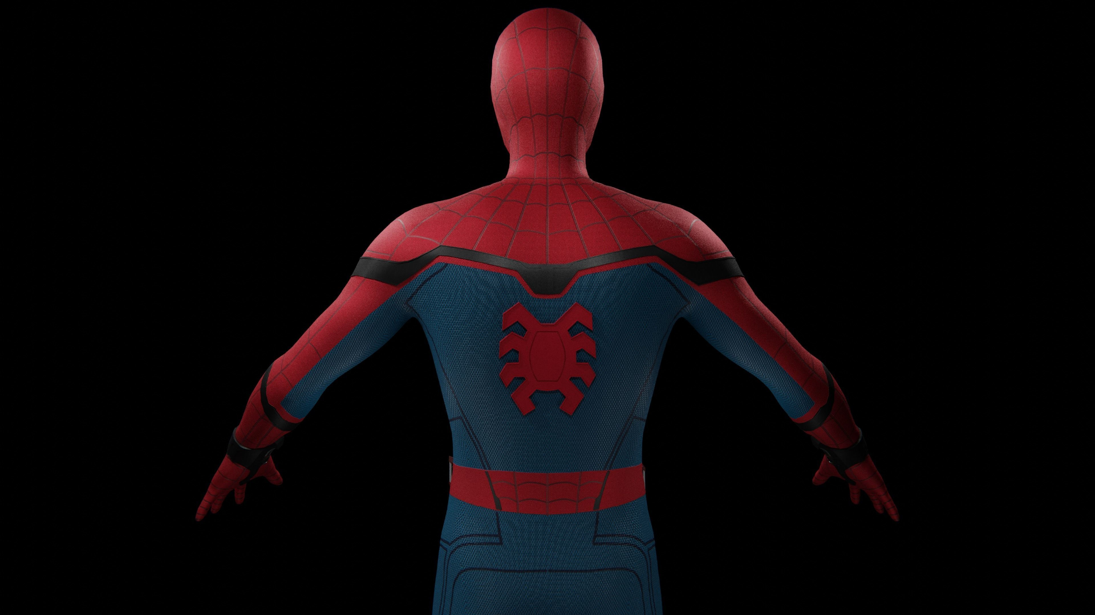 Wallpaper #5Gfs95IBSpphPi3-9YeQ22 Spider Man Homecoming Stark Tech Suit 3D Model Free 3D Model Rigged