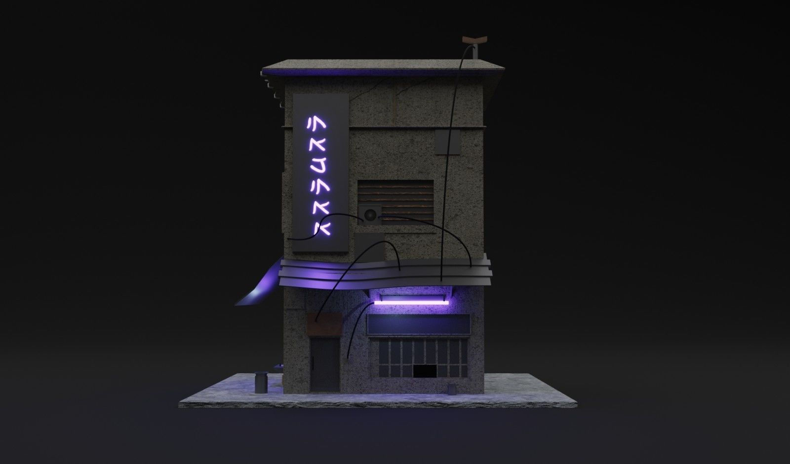 Wallpaper #mGcv8ZIBSpphPi3-O2pF344 Cyberpunk Slum Building Free Vr Ar Low Poly 3D Model Cgtrader