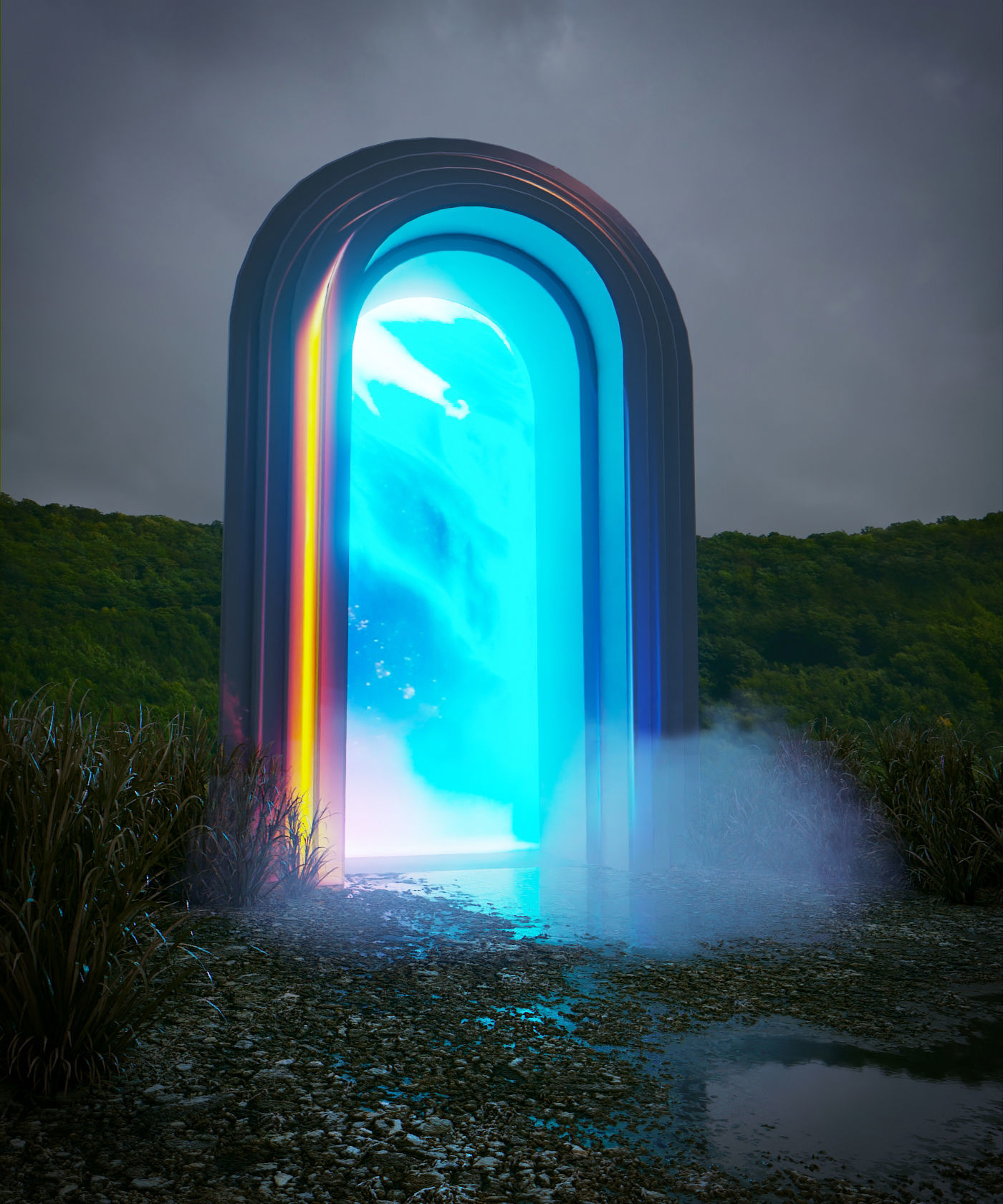 Wallpaper #NWegBpMBSpphPi3-J8JF306 3D Model Sci Fi Gate Vr Ar Low Poly Cgtrader