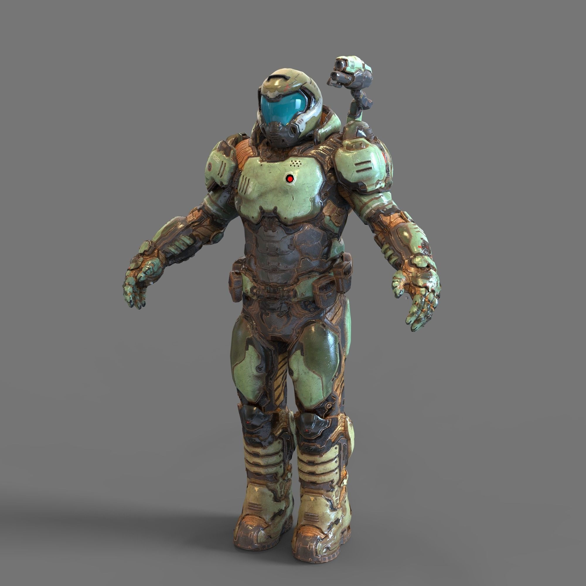 Wallpaper #8Gf49ZIBSpphPi3-5YEy266 Doom Eternal Doomguy 2016 Slayer Version Full Body Armor 3D Model 3D